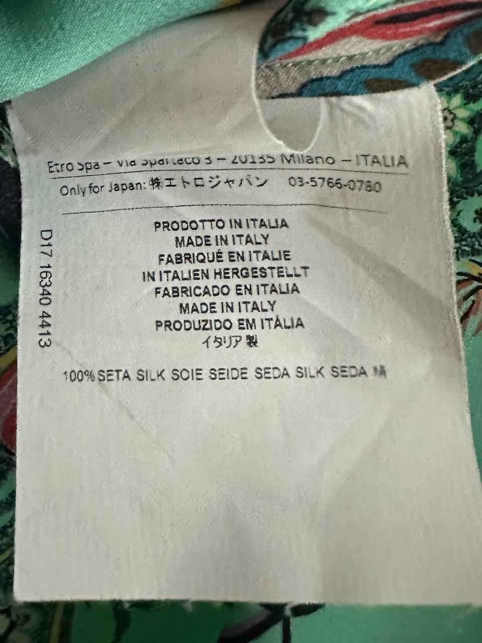 Camicetta vintage di Etro in seta Greene & Greene in vendita 4