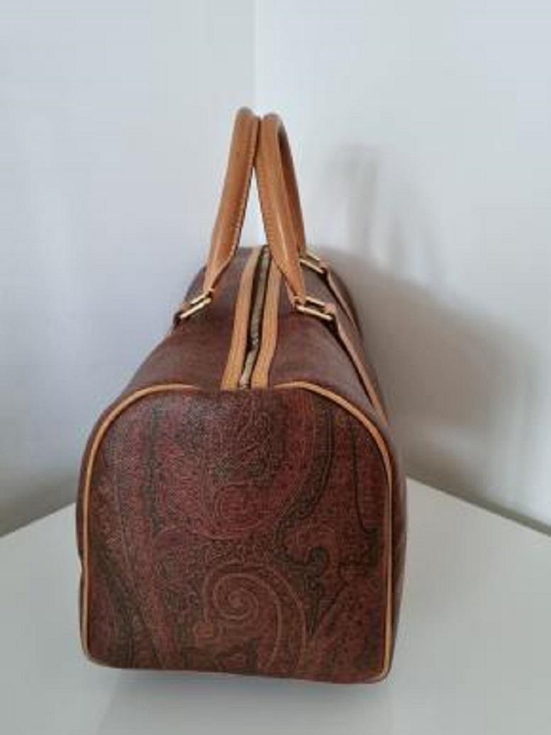 Etro Paisley Canvas 48H Wochenendtasche im Zustand „Gut“ im Angebot in London, GB