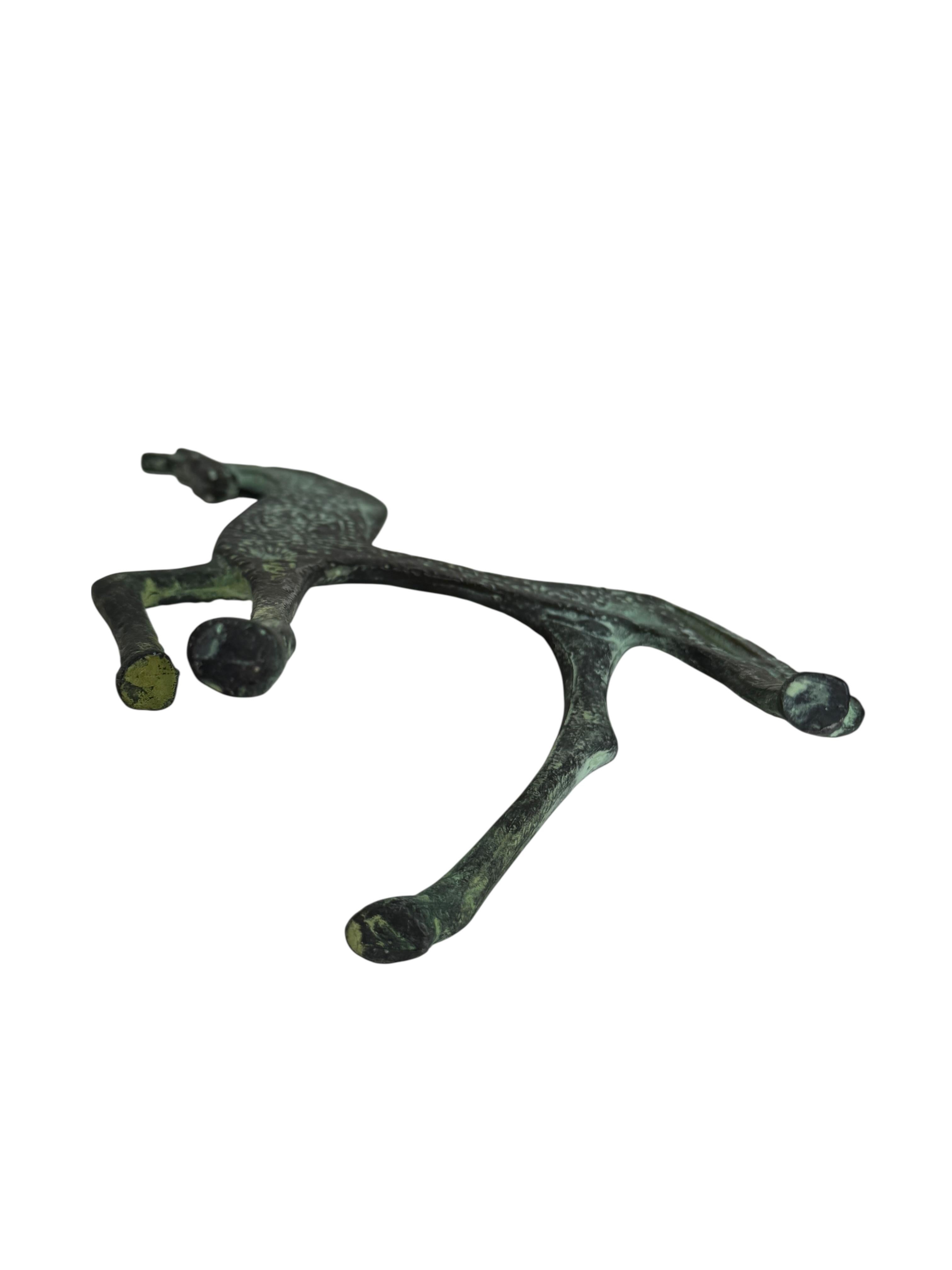 Figura di cavallo etrusco d'epoca, bronzo, replica museale italiana degli anni 1970-80 In condizioni buone in vendita a Nuernberg, DE