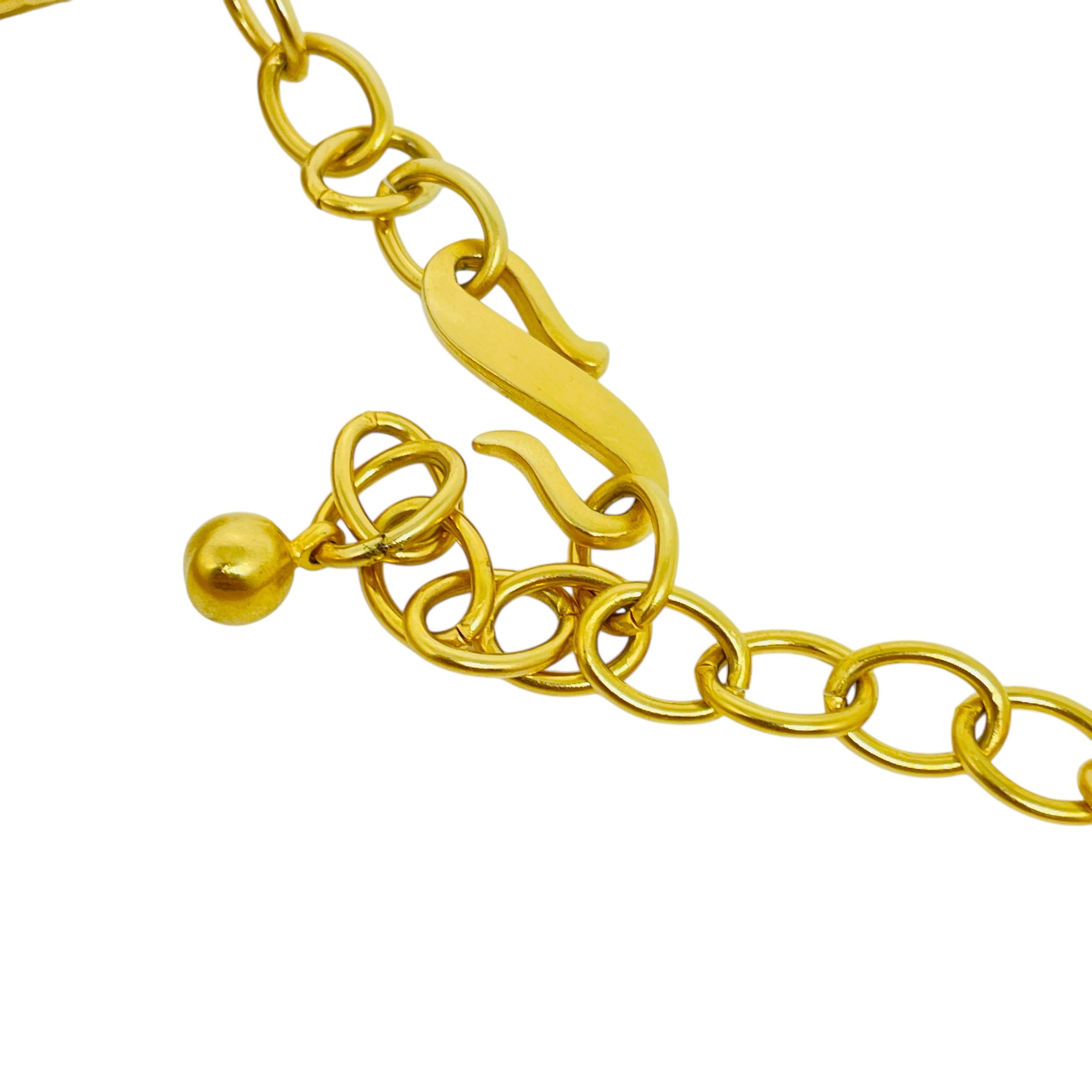Collana girocollo d'epoca in oro massiccio etrusco opaco di design In condizioni buone in vendita a Palos Hills, IL