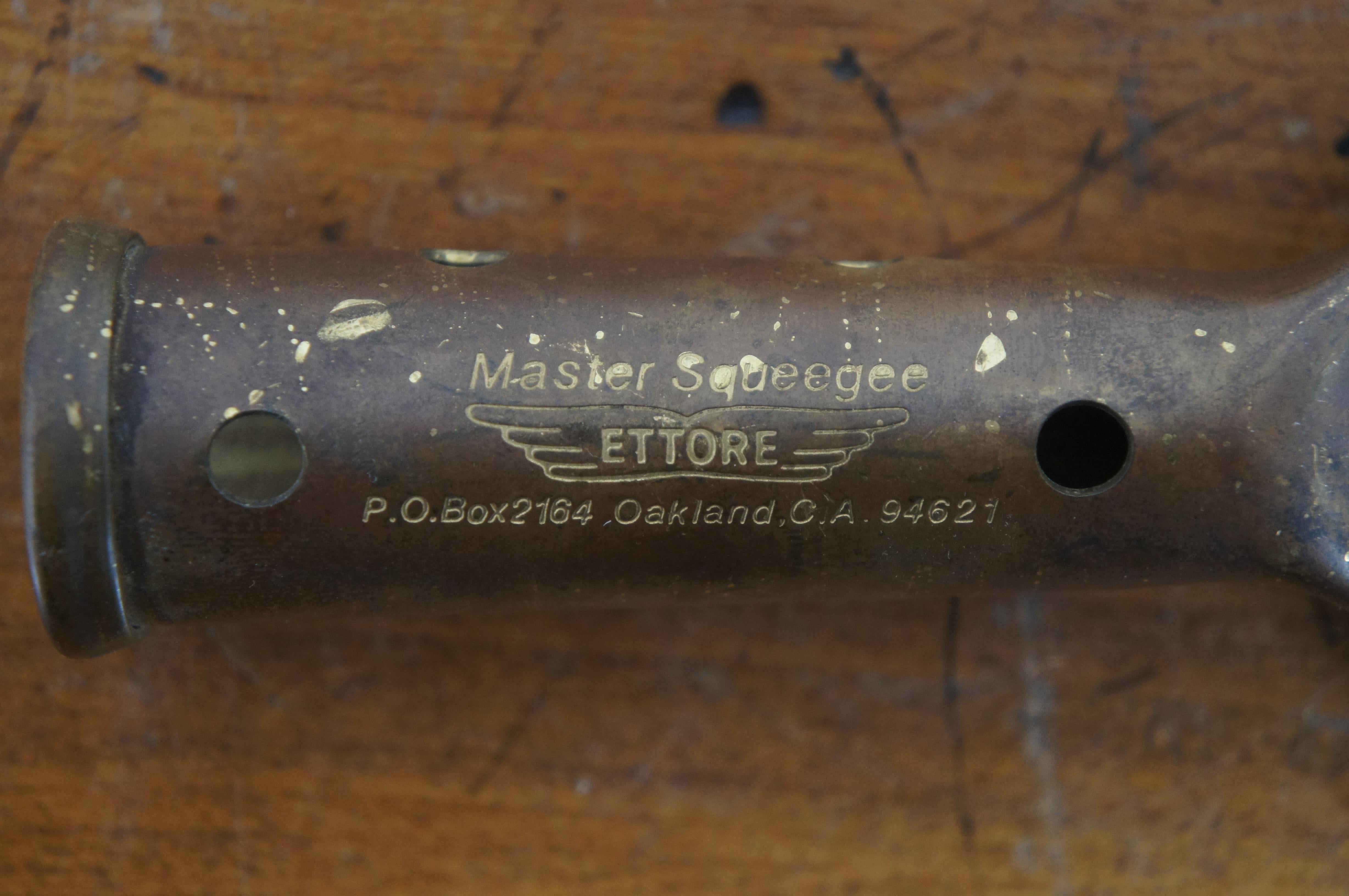 Vintage Ettore Master Squeegee Head Window Wiper Replaceable Rubber 6
