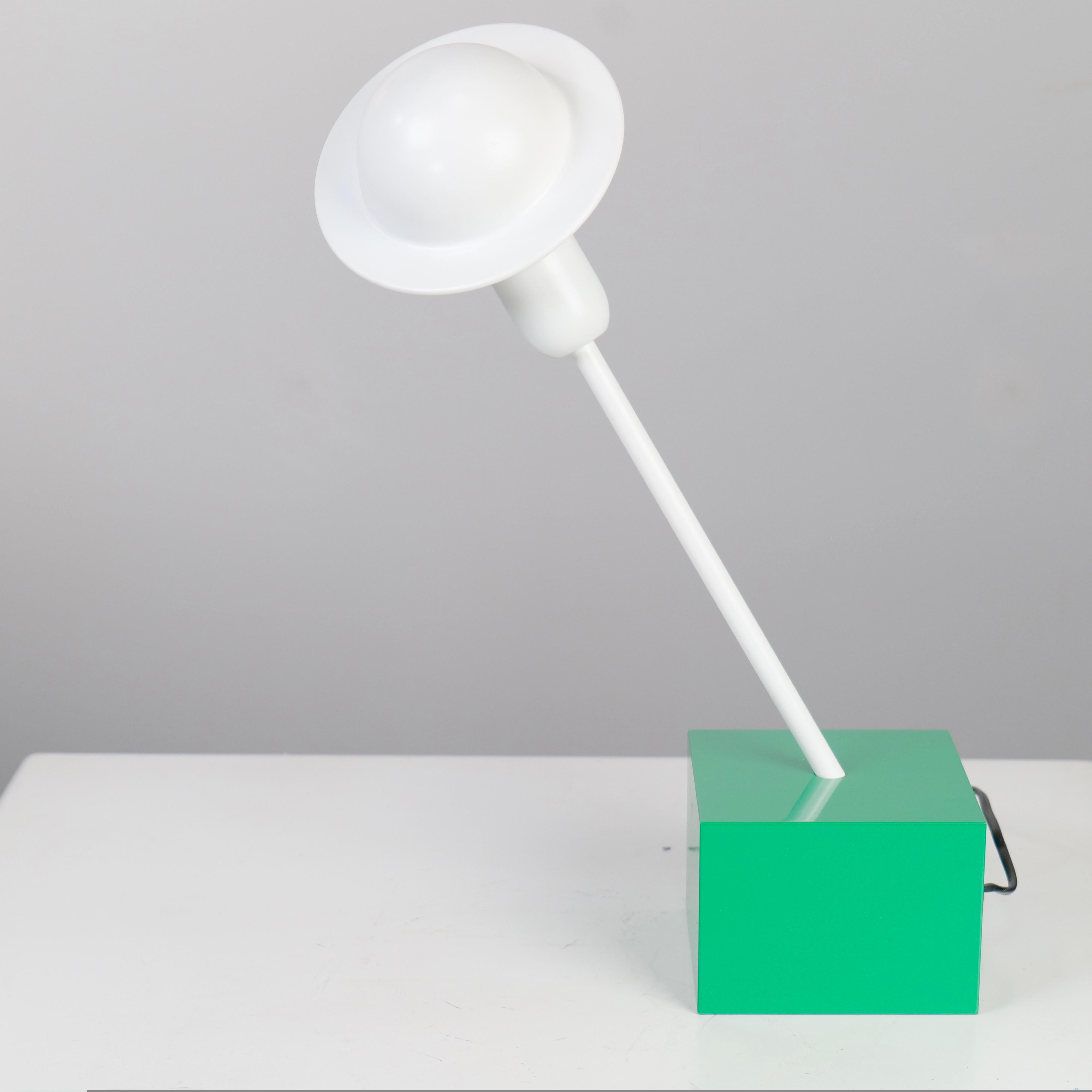 Iconic Don Lamp by Ettore Sottsass for Stilnovo from Deadstock (new condition)

Ettore Sottsass is known for his radical italian design.



1977 - Made in Italy 


Dimensions:
44 cm heigh
30 cm width
13 cm depth
Materials:
lacquered