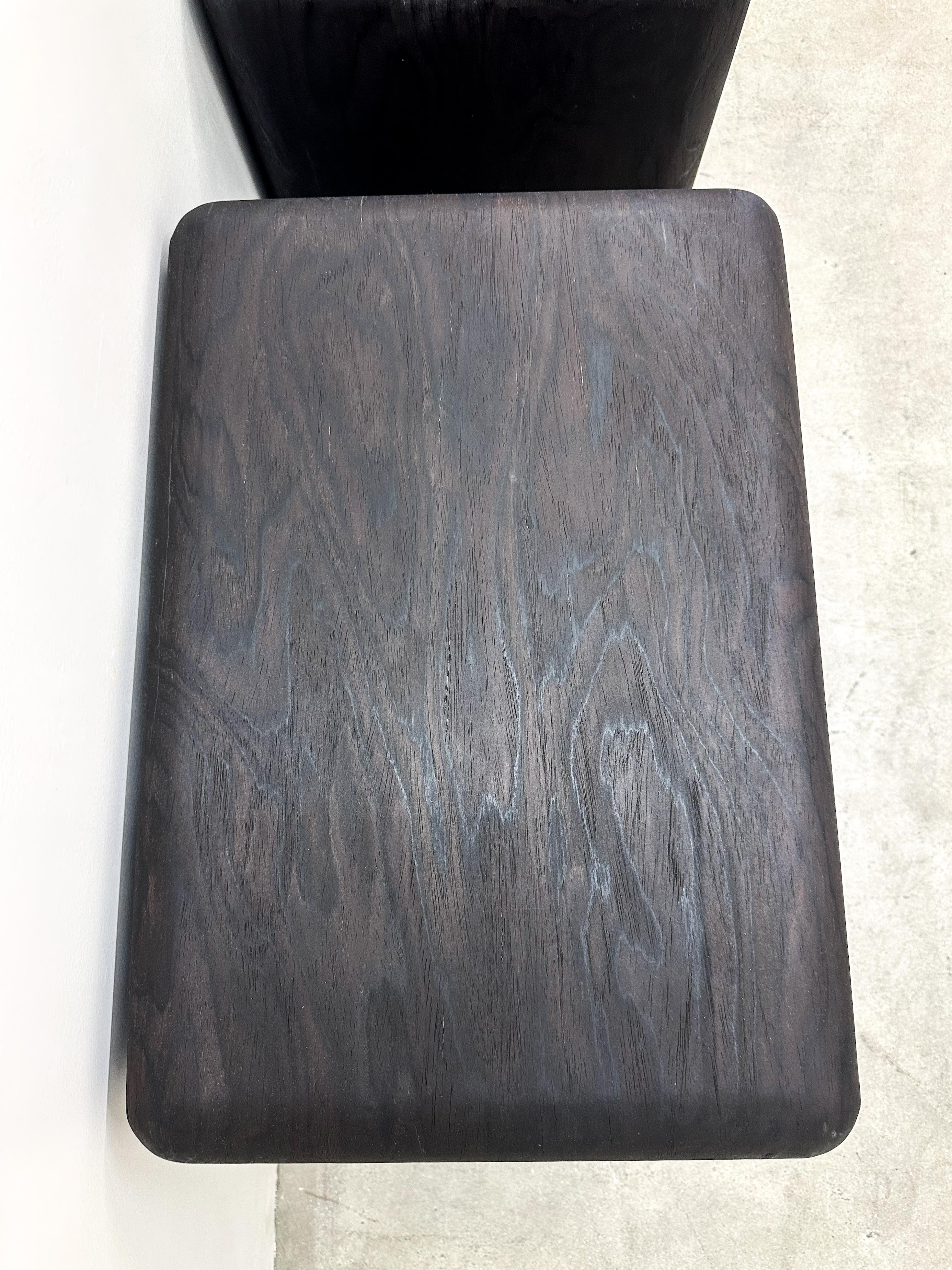 Wood Pair of Vintage Dark Brown Mid-Century Modern Nightstands or Side Tables, 1970s For Sale