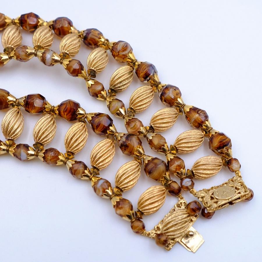 Vintage Eugene Egyptian Revival Necklace 1960s In Excellent Condition In Austin, TX