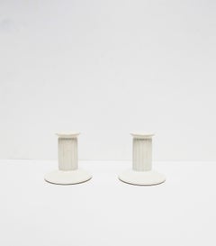 Neoclassical Column Candlesticks Holders, Pair