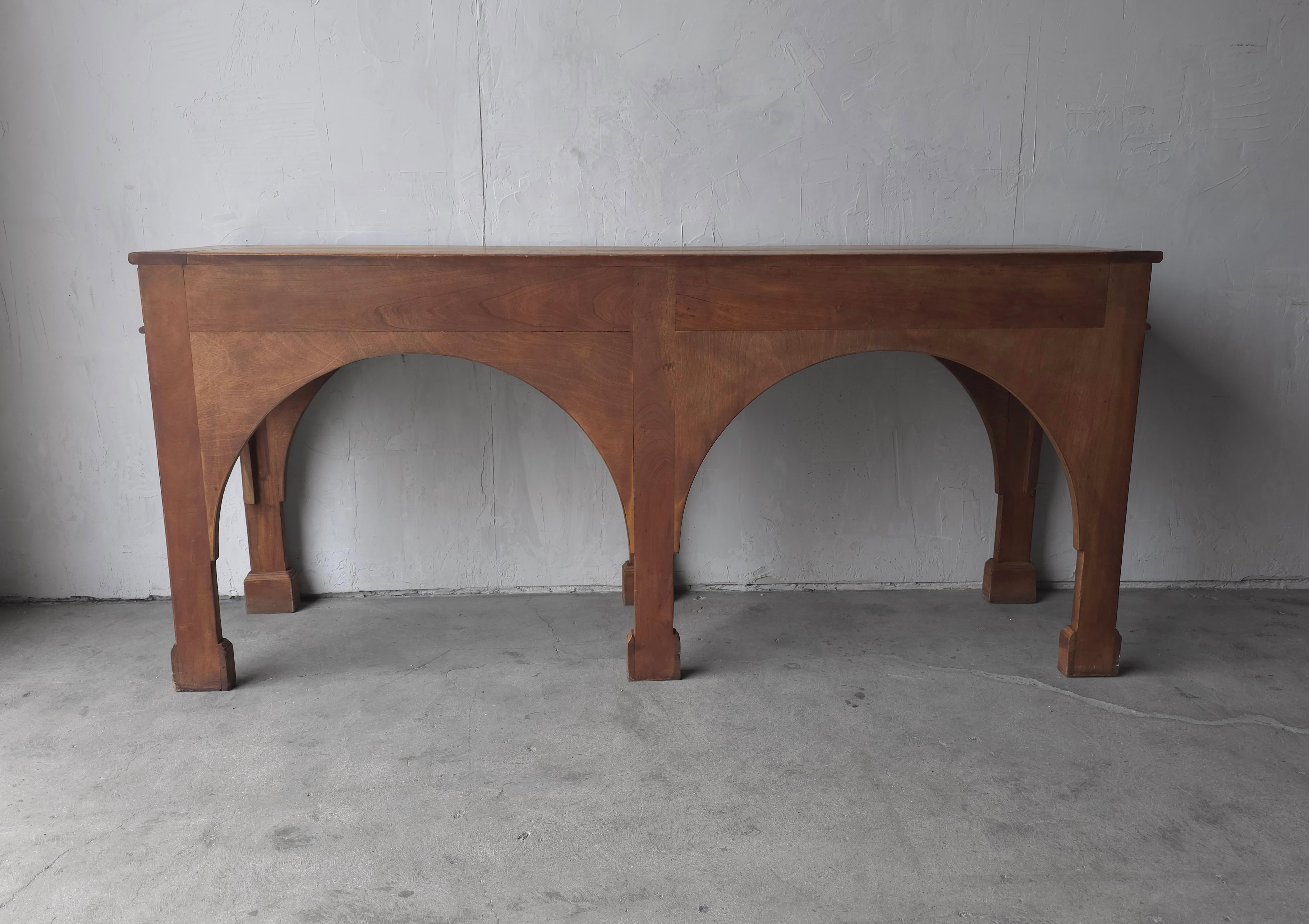 Vintage European Arched Comptoir Console Sofa Table en vente 3