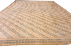 Vintage European Art Deco Geometric 14x15 427cm x 445cm Square Beige Rug