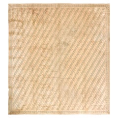 Tapis carré beige Art Déco européen géométrique 14x14 427 cm x 445 cm