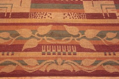 Nazmiyal Collection Vintage European Art Deco Kilim Rug 9'4" x 12'6"