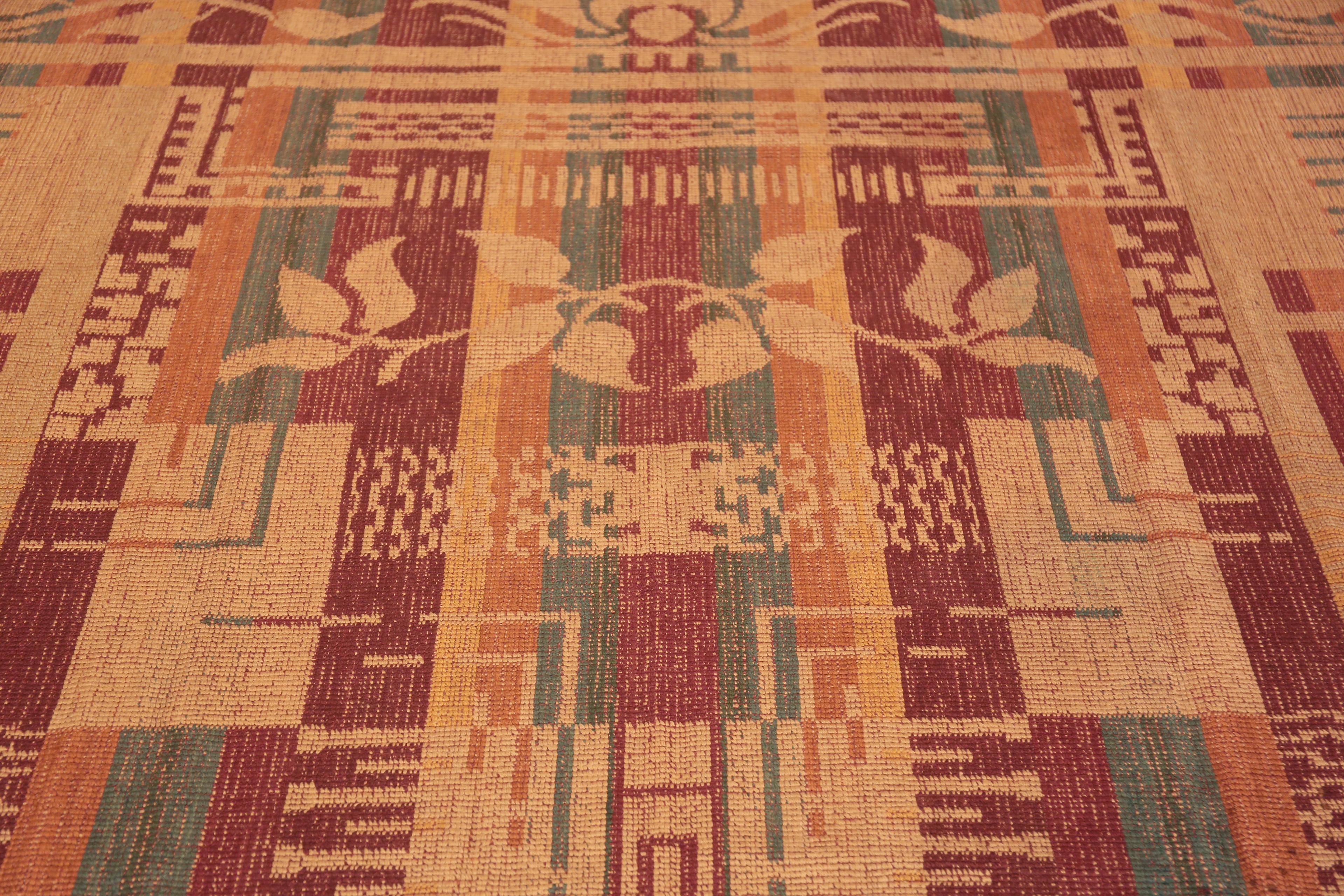  Europäischer Art-Déco-Kelim-Teppich im Vintage-Stil 9'4