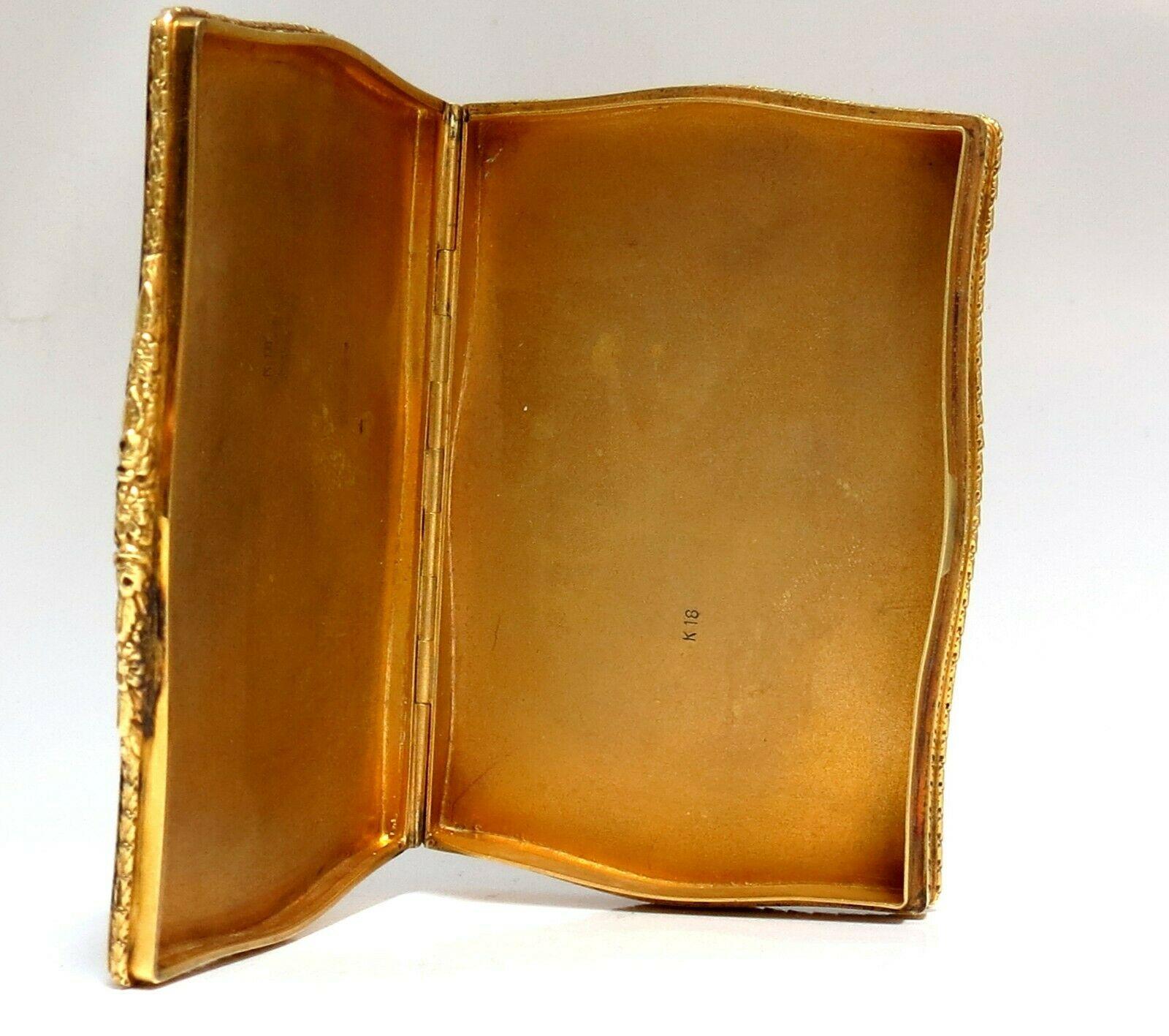 Vintage European Artisan Graver Gold Box Keepsake 18 Karat 4