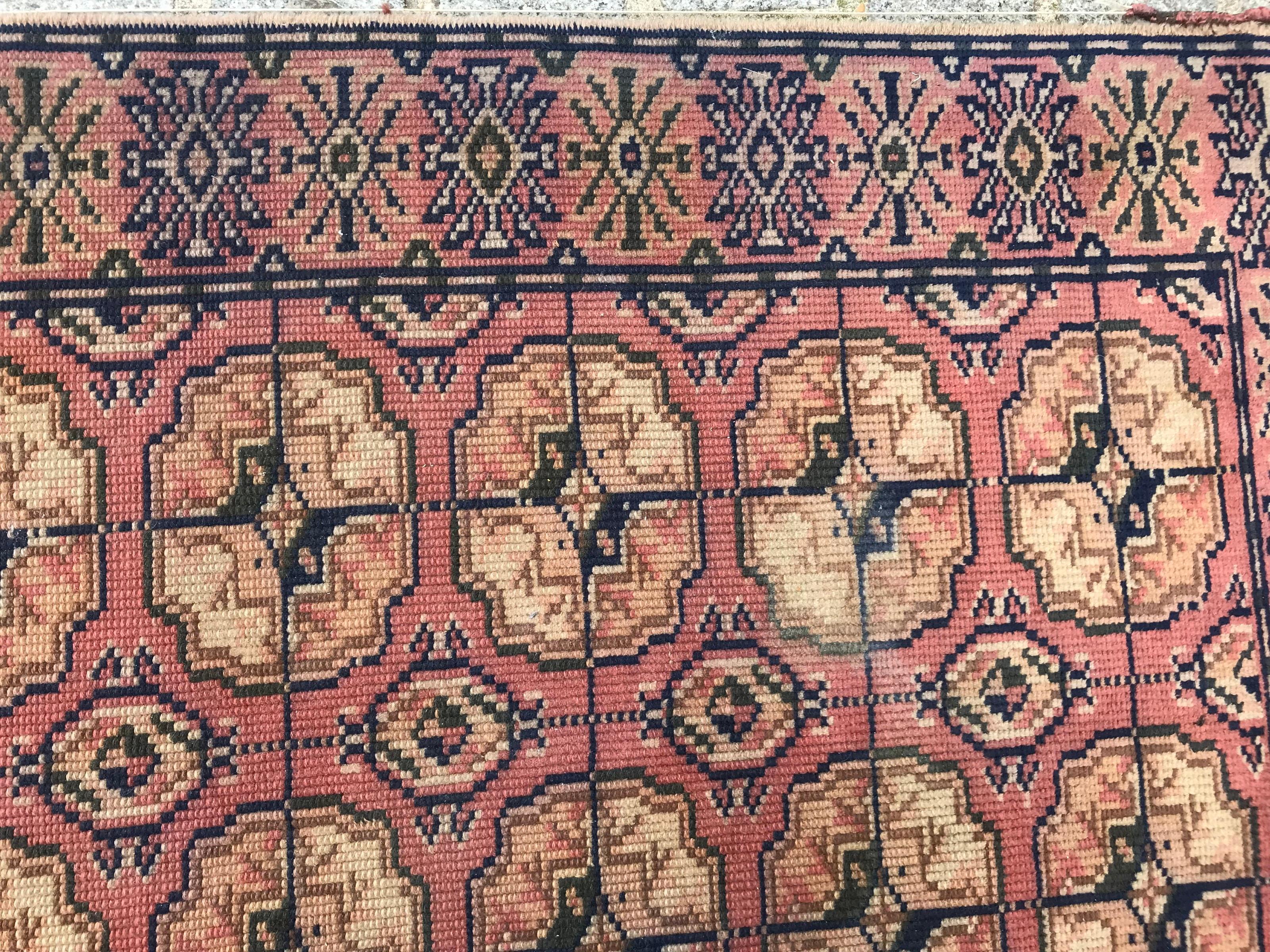 Vintage European Boukhara Design Rug In Good Condition In Saint Ouen, FR