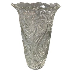 Retro European Brilliant Cut Glass Vase, circa 1960 from Belgium