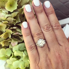 Vintage European Cut Diamond and Platinum Ring