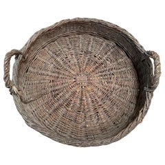 Vintage European Flat Basket