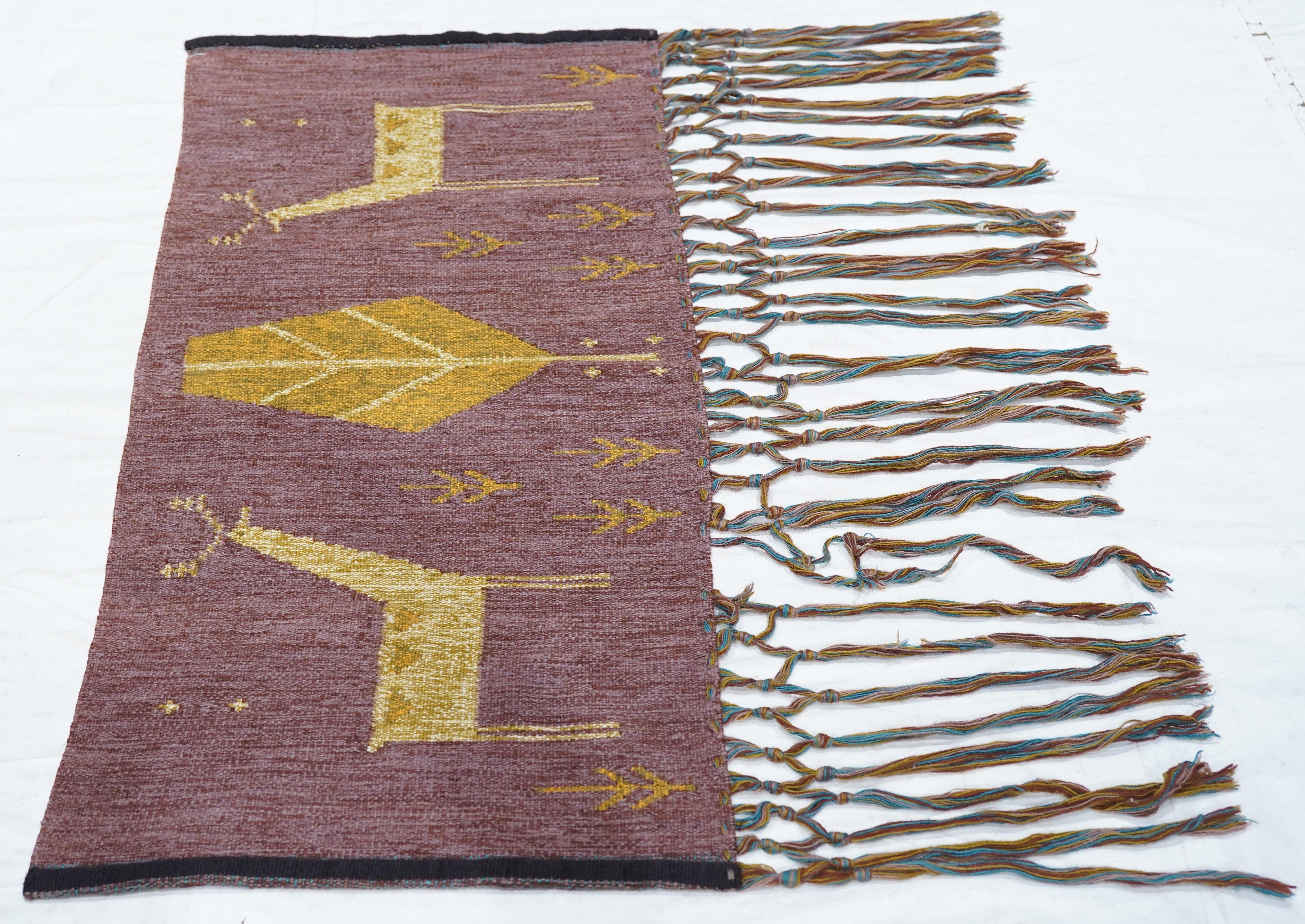 Vintage European Flat Weave Rug 1'11'' x 4'3'' For Sale 5