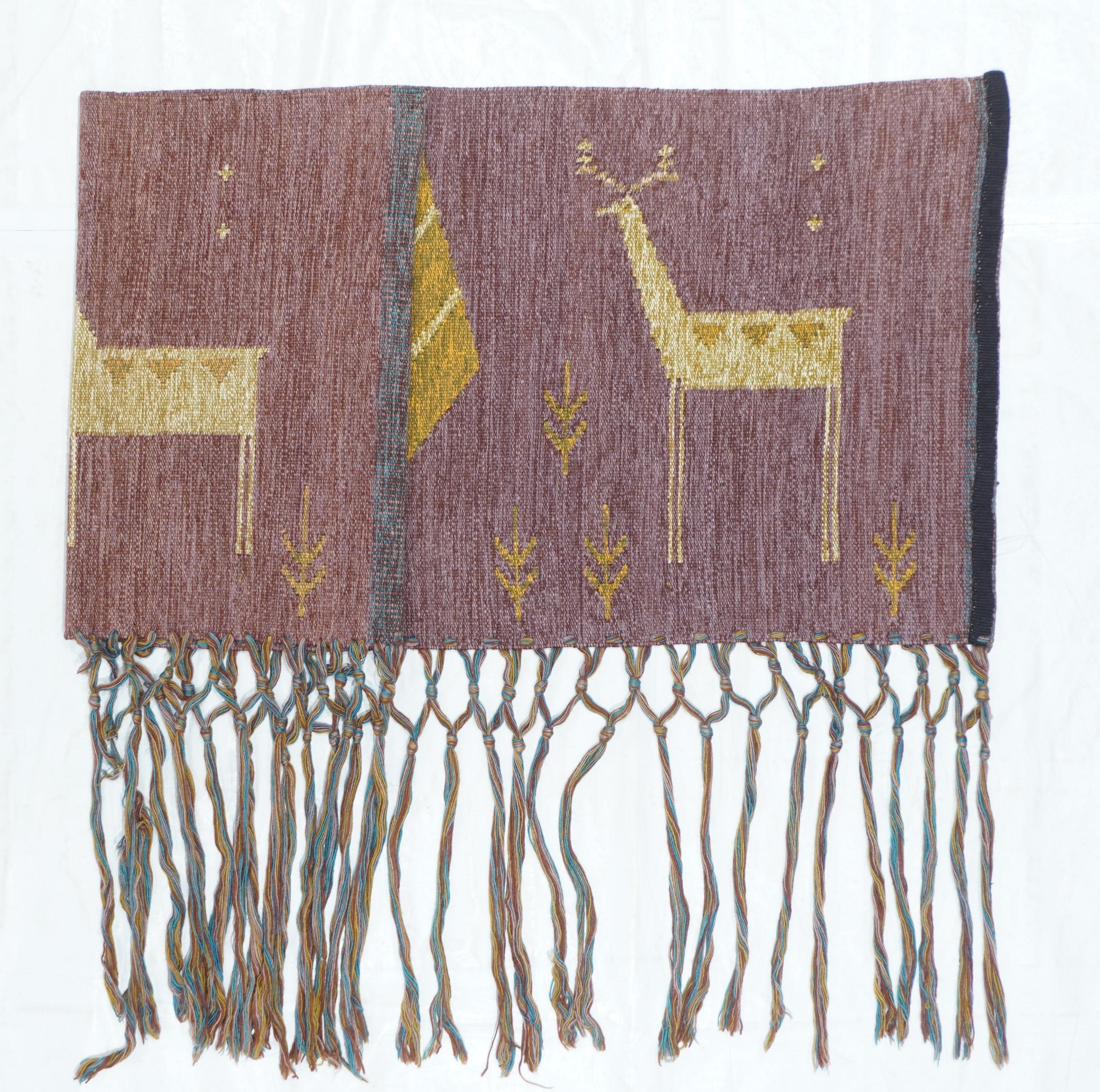 20th Century Vintage European Flat Weave Rug 1'11'' x 4'3'' For Sale