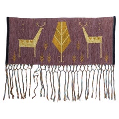 Tappeto europeo vintage a trama piatta 1'11'' x 4'3''
