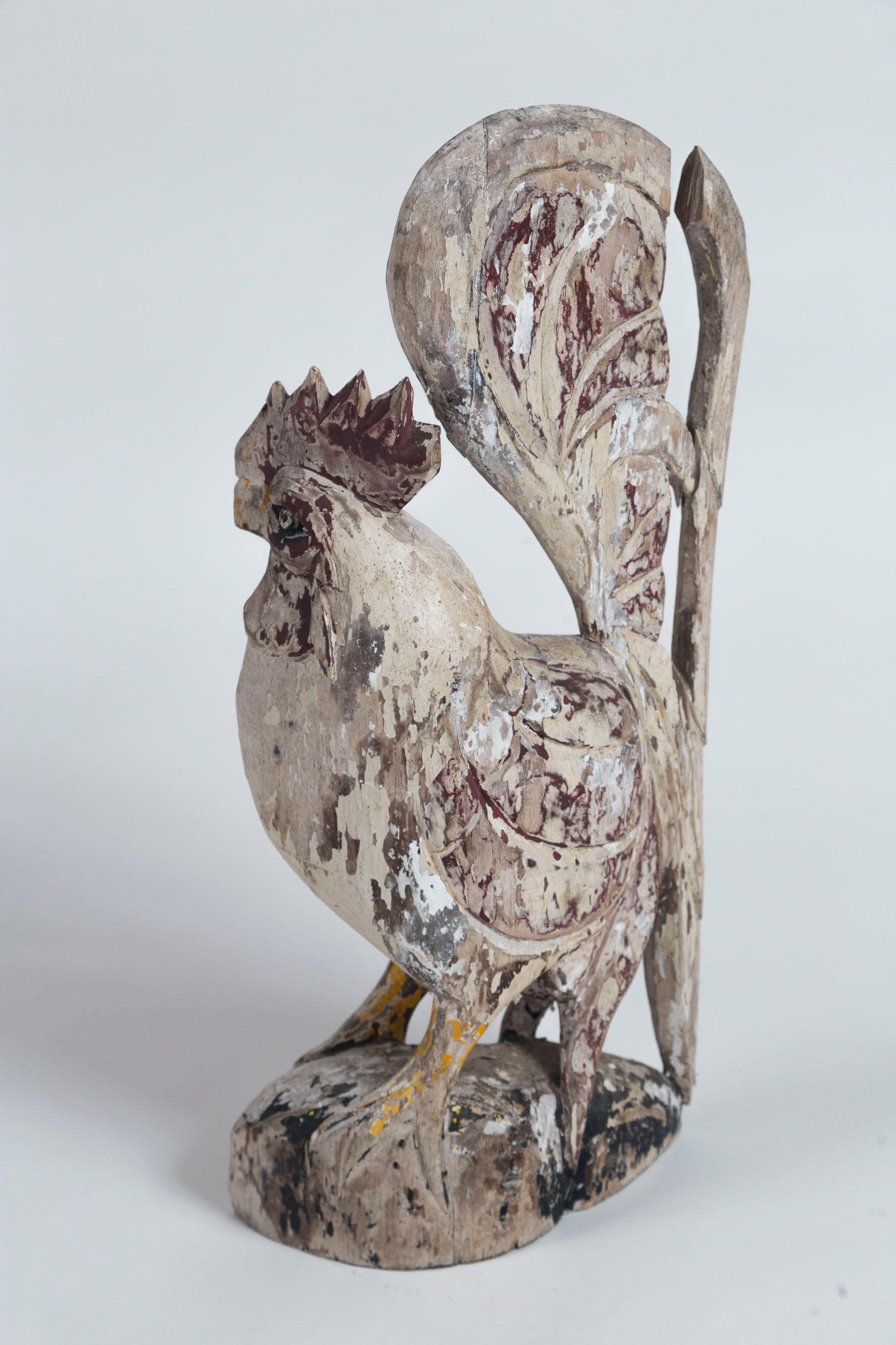 Vintage European Folk Art Cockerel, Early 20th Century For Sale 1