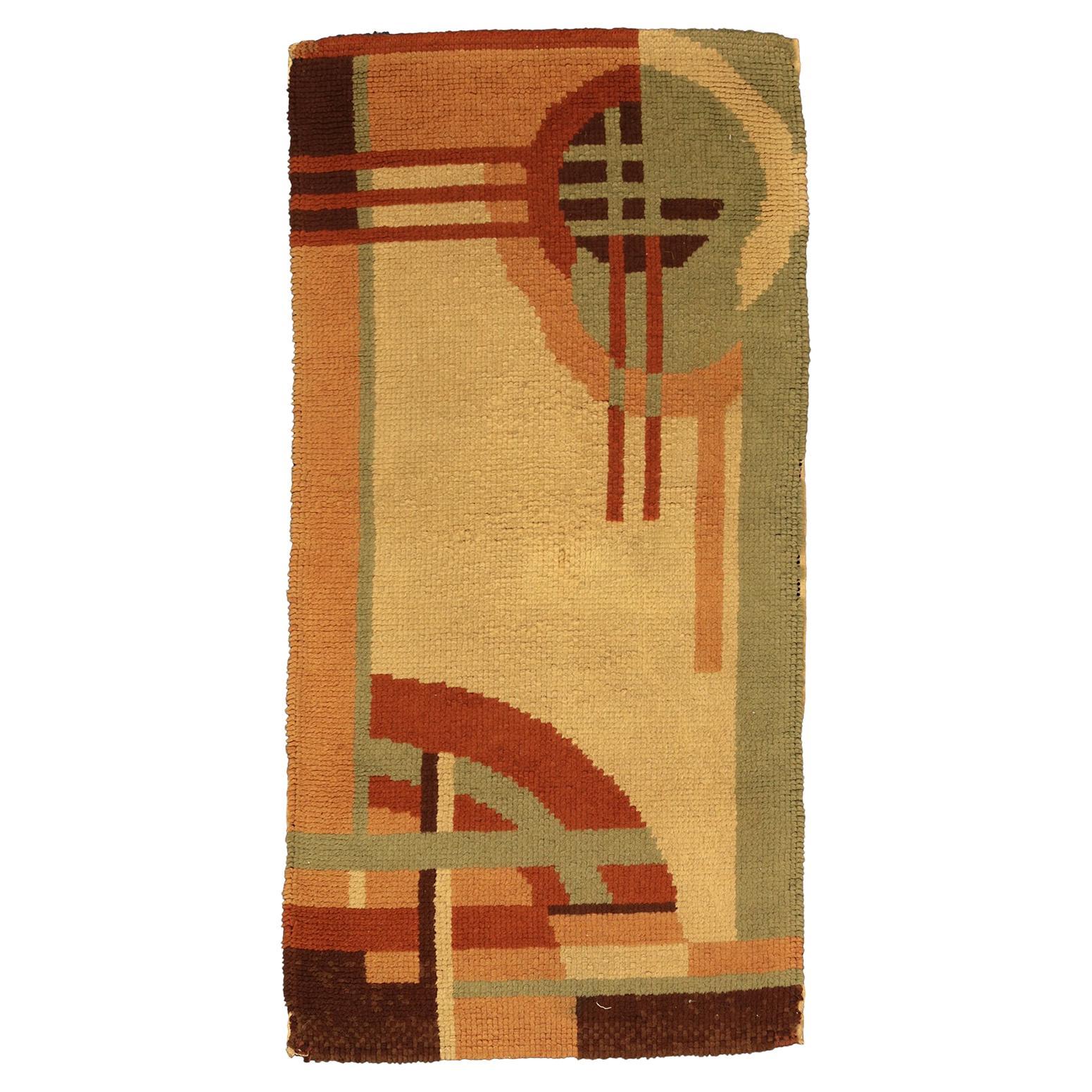 Vintage European Francis Bacon, Wool Rug, 1920-1950 For Sale