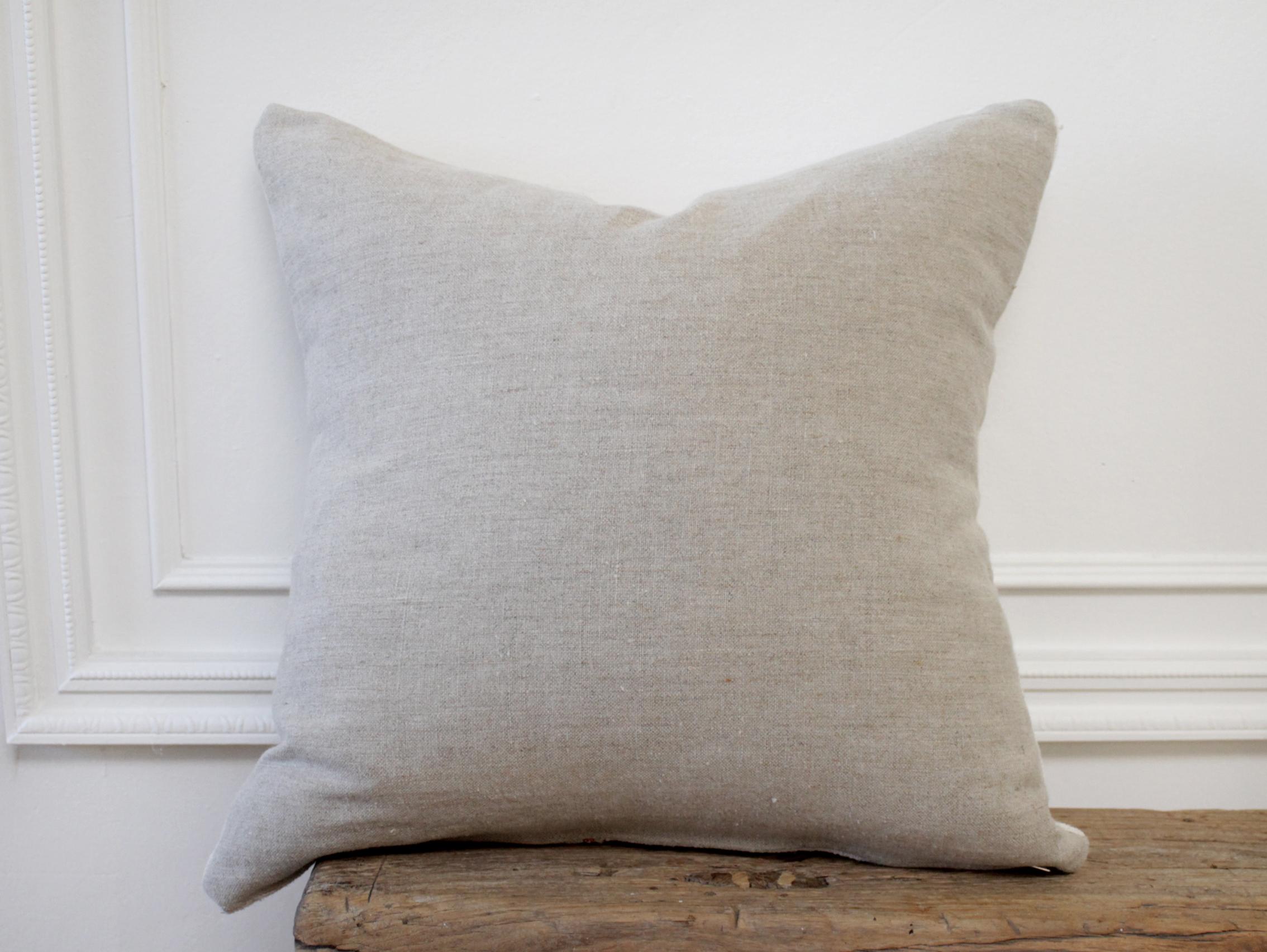 Cotton Vintage European Grain Sack Pillows