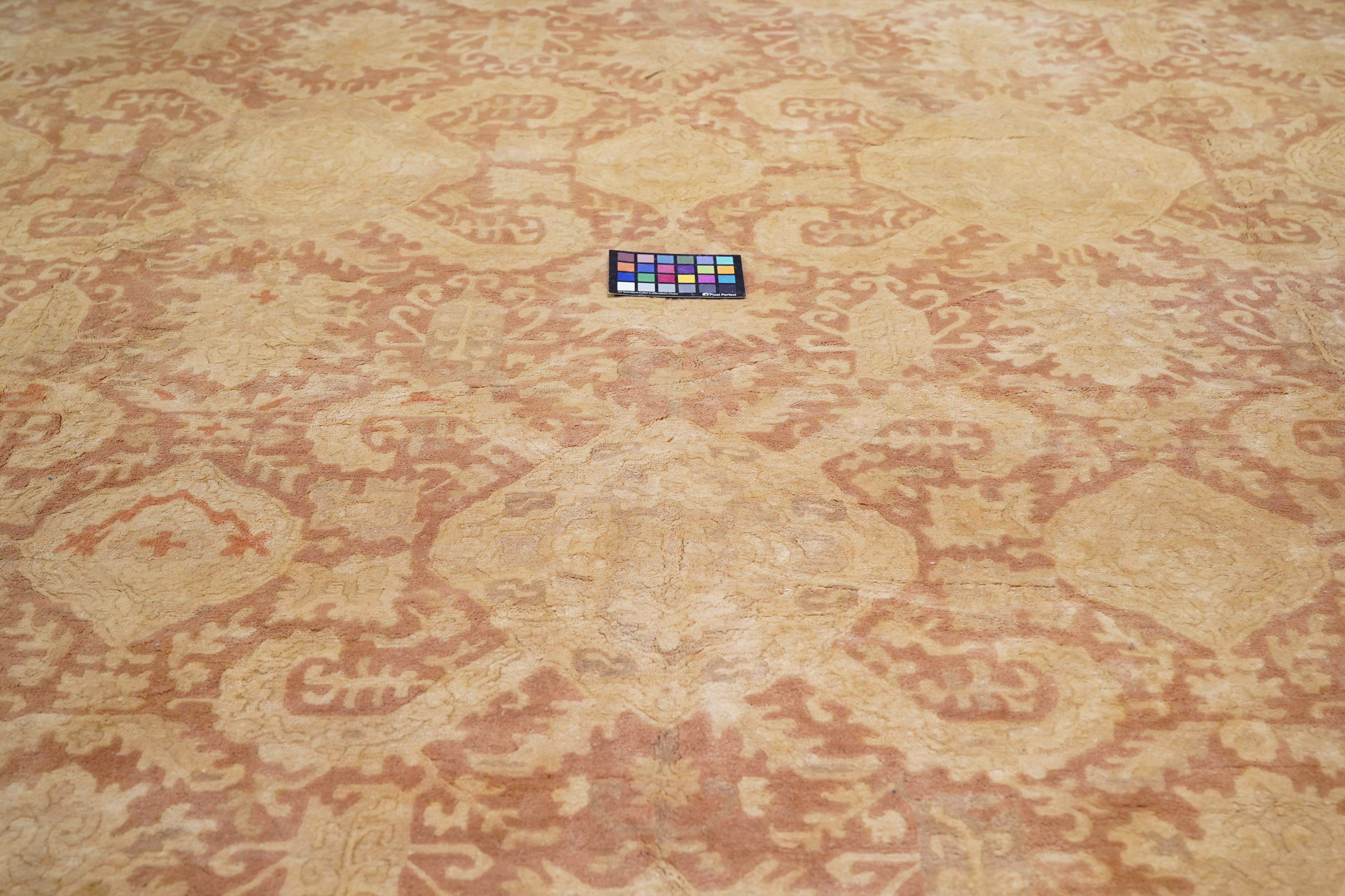 Tapis crocheté européen vintage 12'11'' x 19'10'' en vente 3