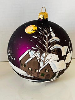 Vintage European Jumbo Christmas Ball Handpainted