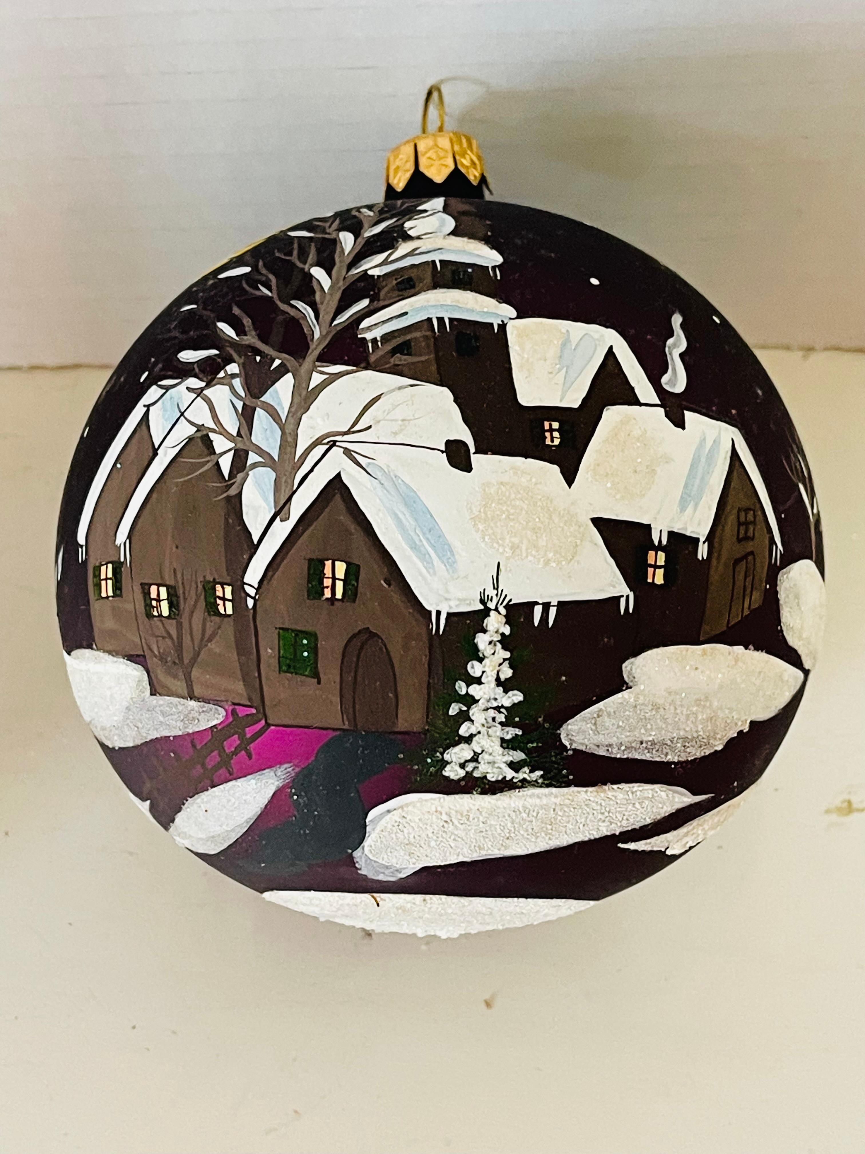 Bola de Navidad Jumbo Europea Vintage Pintada a Mano clásico estadounidense en venta