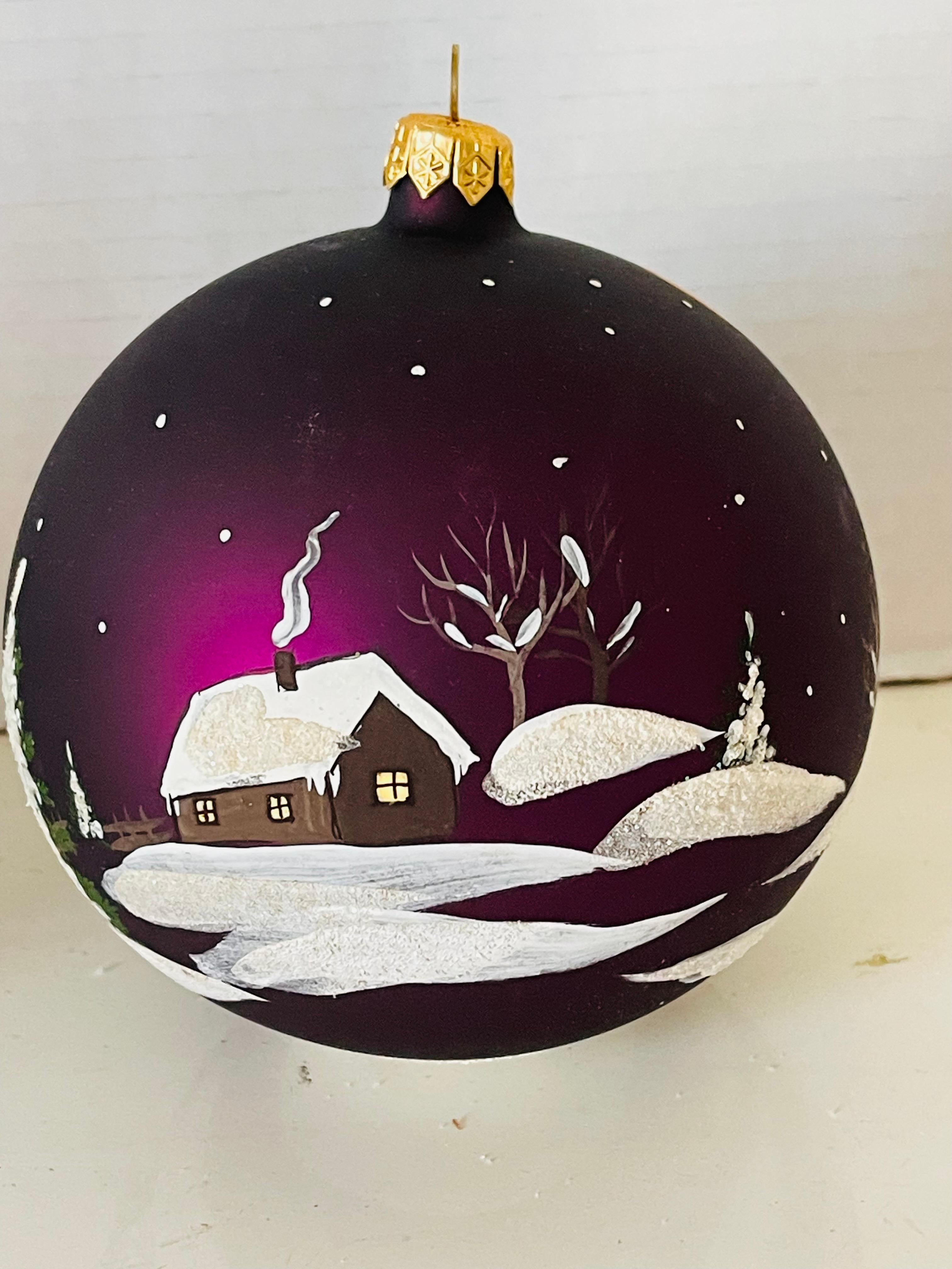 Bola de Navidad Jumbo Europea Vintage Pintada a Mano Alemán en venta