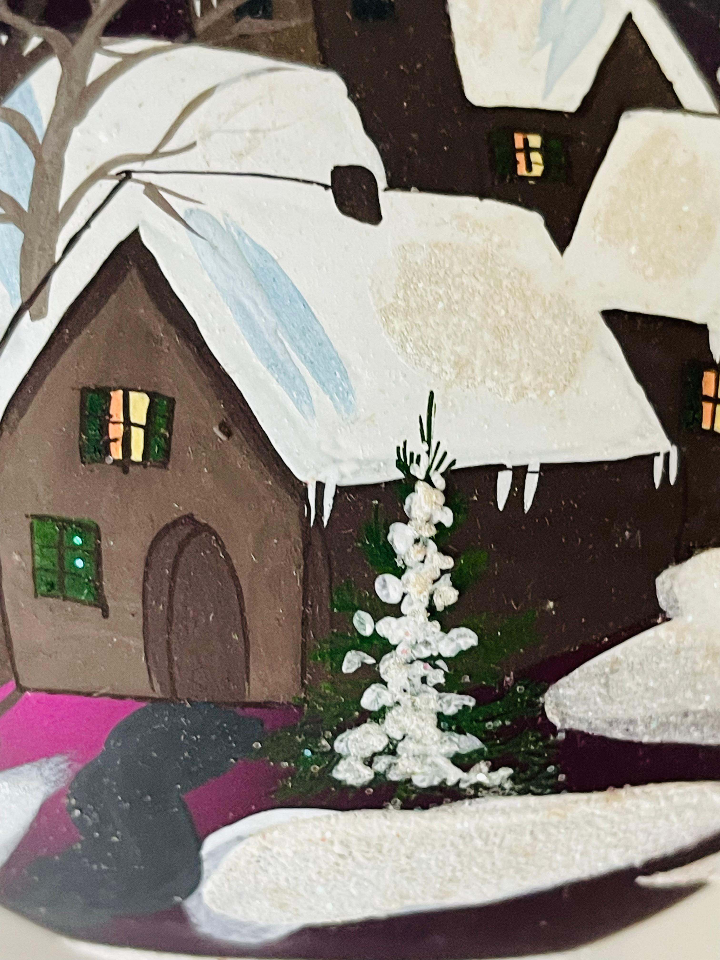 Bola de Navidad Jumbo Europea Vintage Pintada a Mano finales del siglo XX en venta