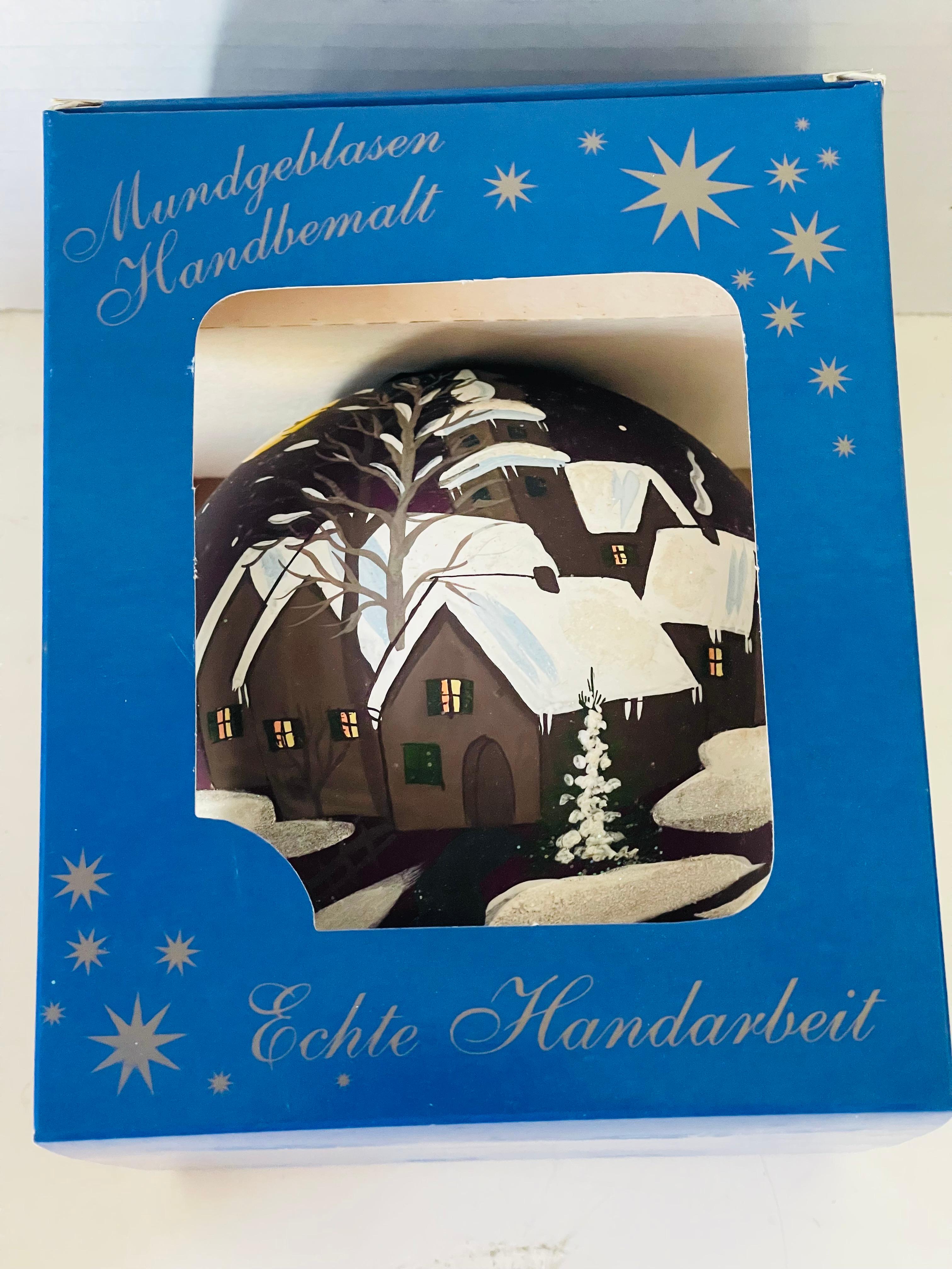 Bola de Navidad Jumbo Europea Vintage Pintada a Mano Vidrio soplado en venta