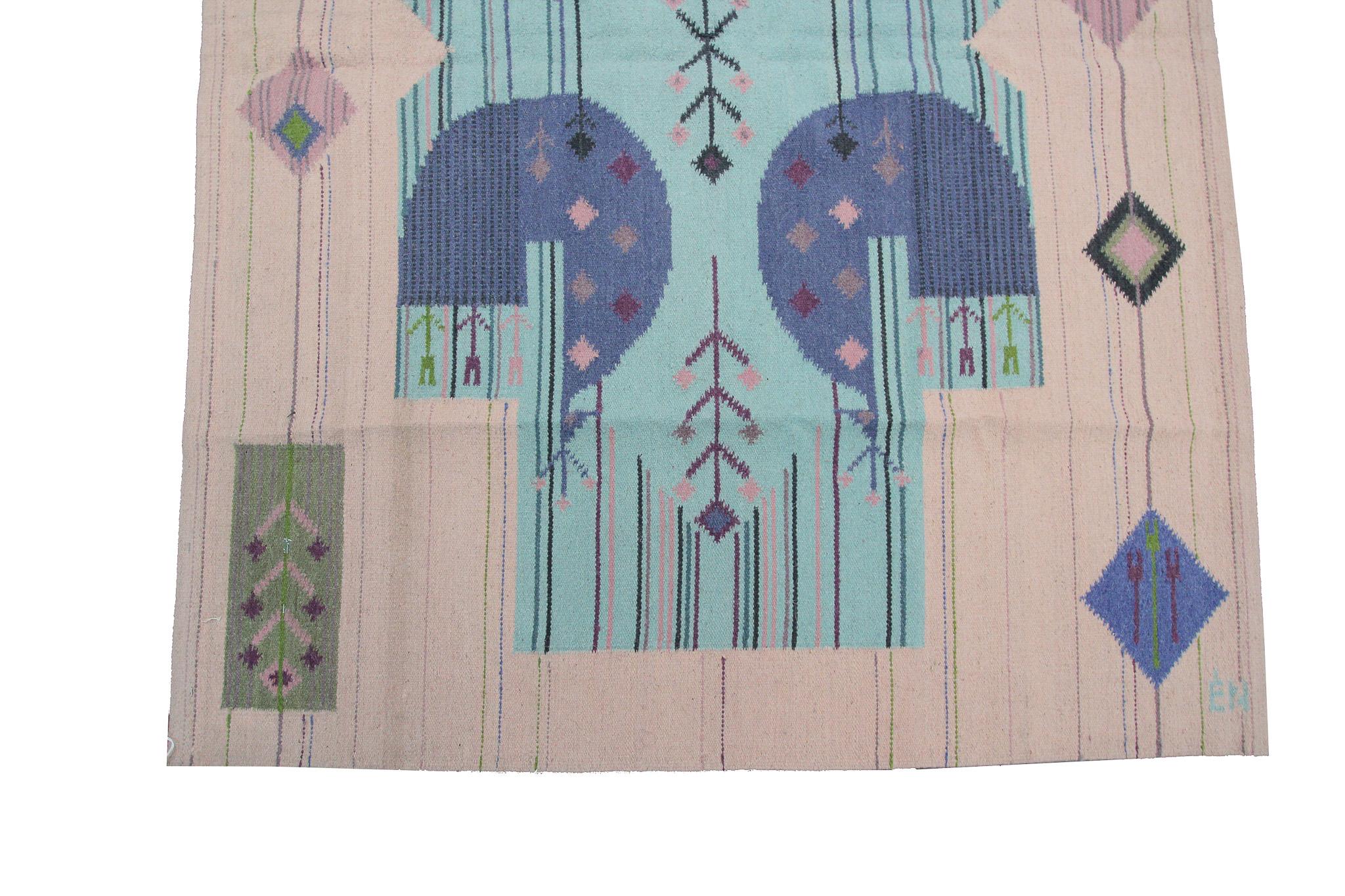 Vintage European Kilim flatwoven rug flatwoven Kelim rug handmade tapestry 5x6

4'9