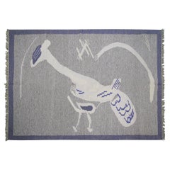 Vintage European Kilim Flatwoven Rug Kelim Rug Handmade Tapestry Art Nouveau Rug