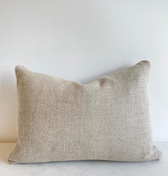 Vintage European Linen Grain Sack Pillow with Insert