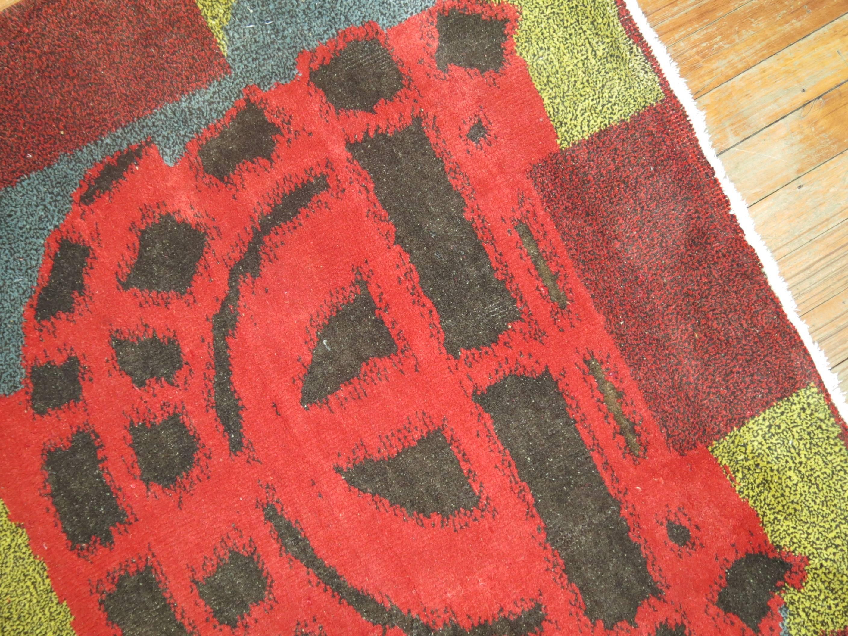 Vintage European Modernist Rug For Sale 1