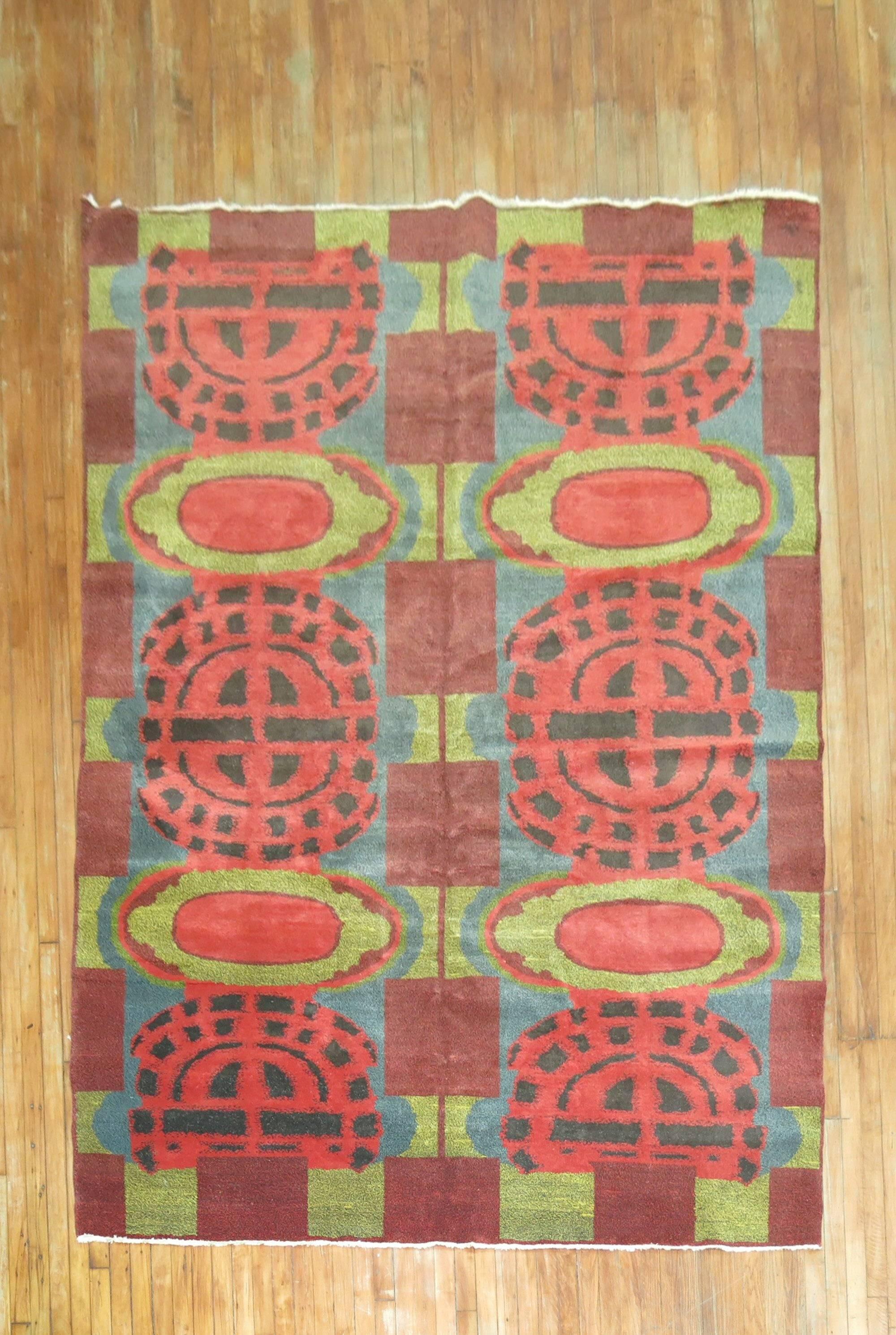 Vintage European Modernist Rug For Sale 2