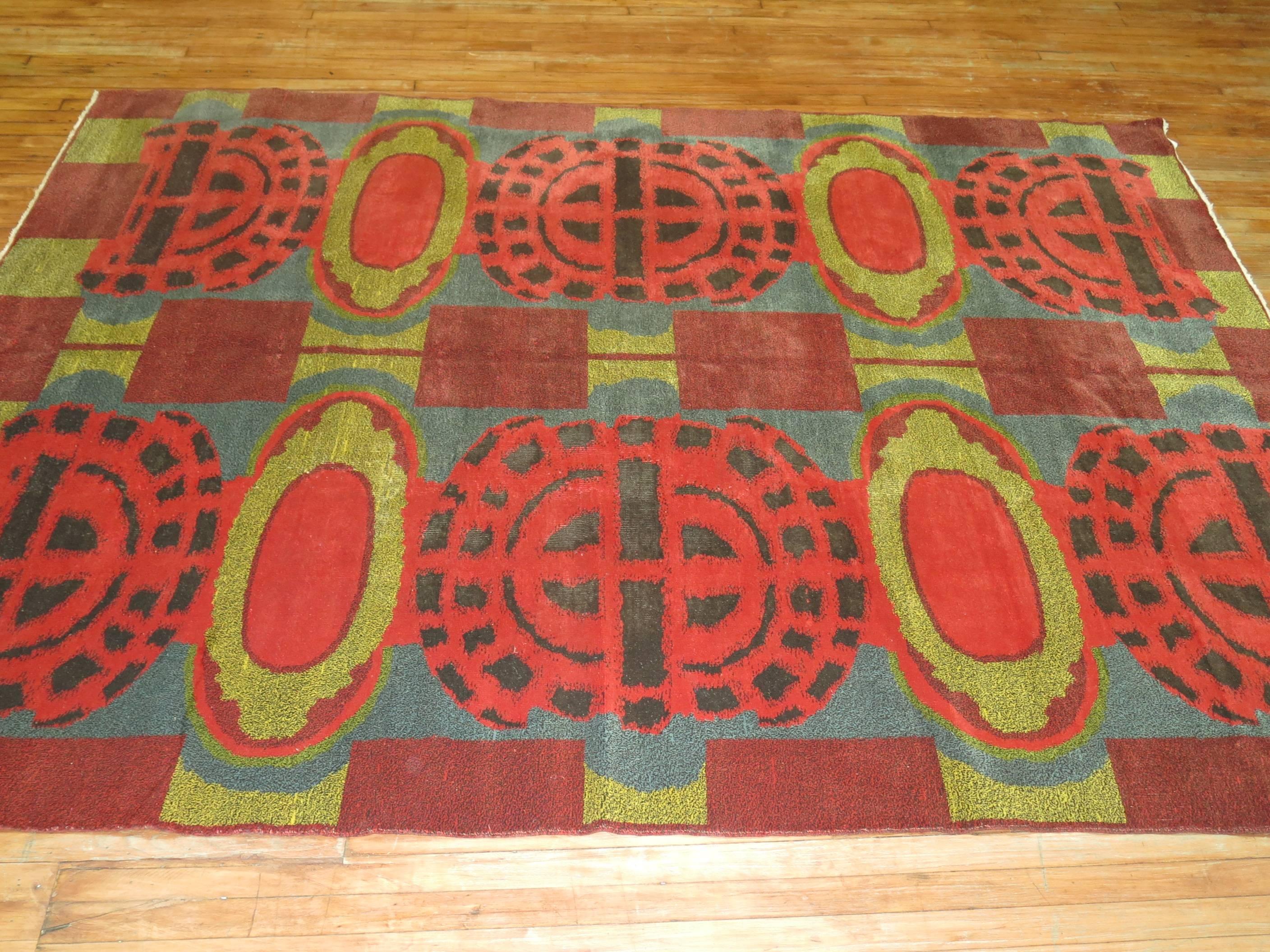 Tapis moderniste européen vintage de la collection Zabihi en vente 1