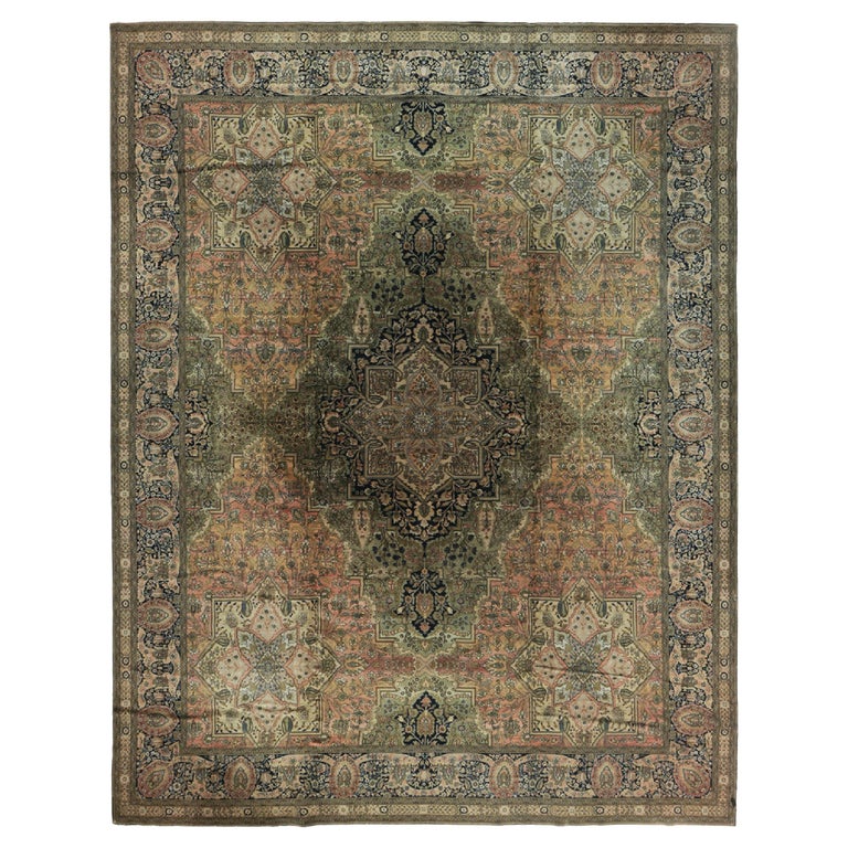 Vintage European Mohtasham Channel Rug from Mehraban For Sale at 1stDibs