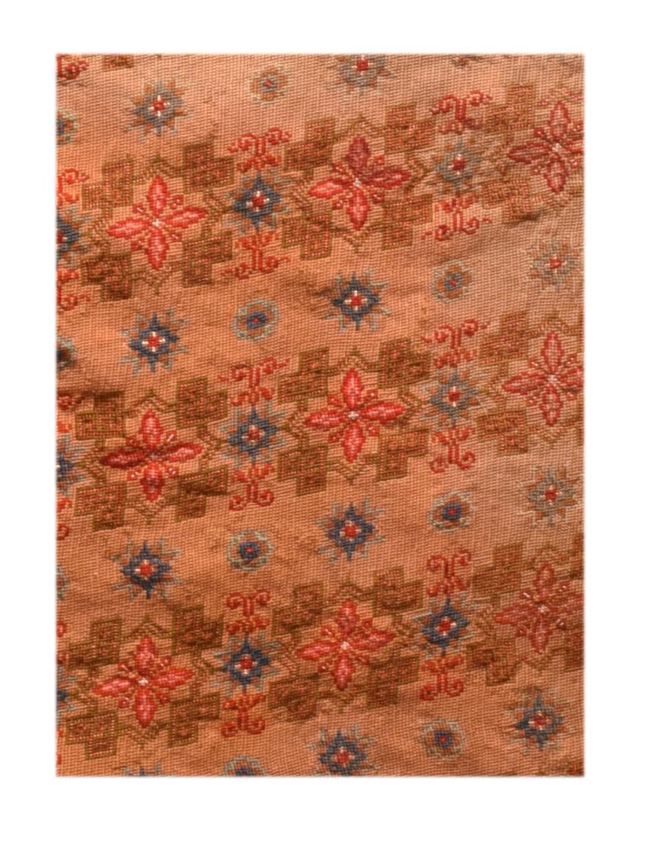 Vintage European Needle Point Rug 2'3'' x 2'10'' In Fair Condition For Sale In New York, NY