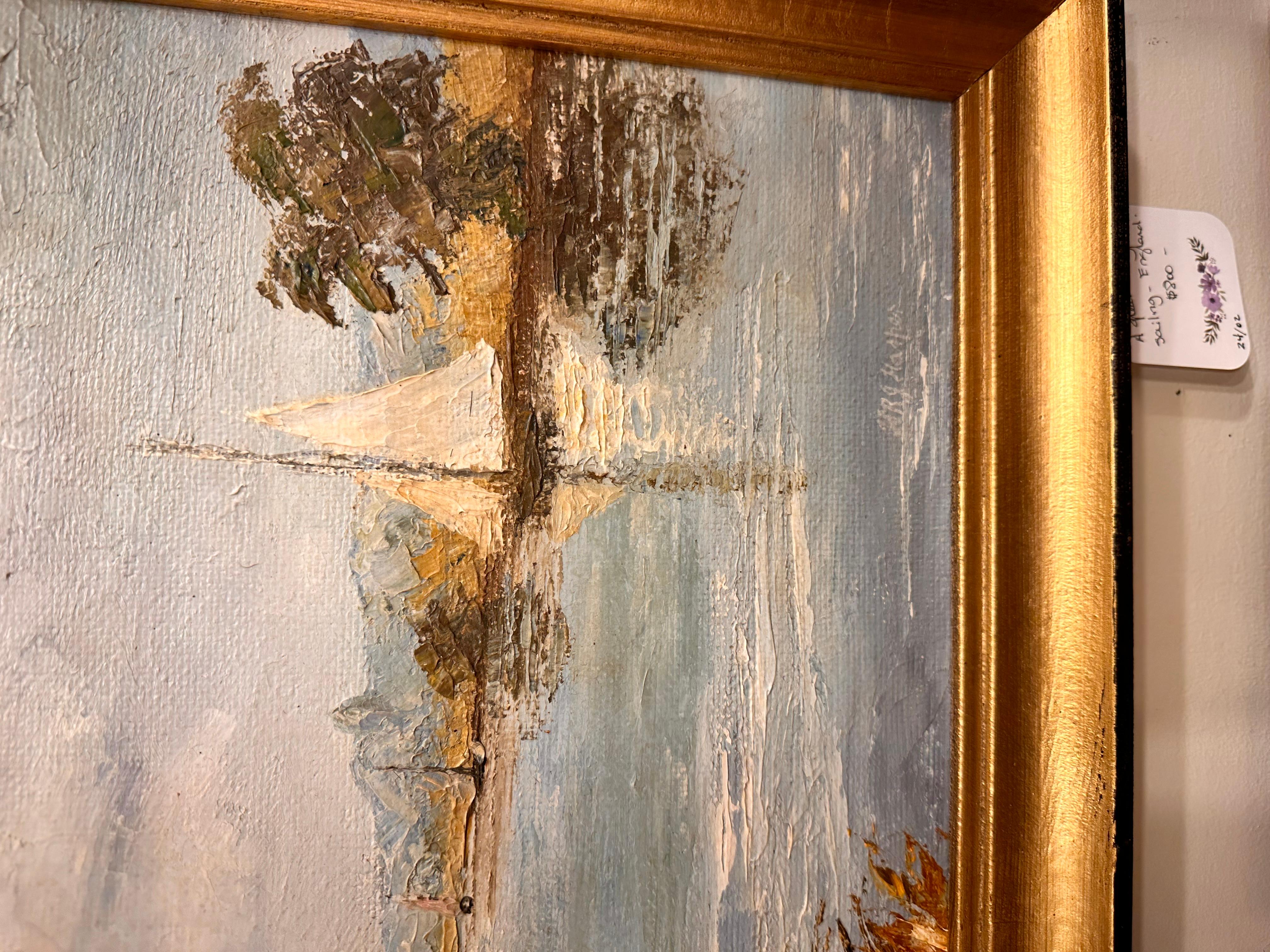 Vintage European Oil Painting In Good Condition For Sale In Nashville, TN