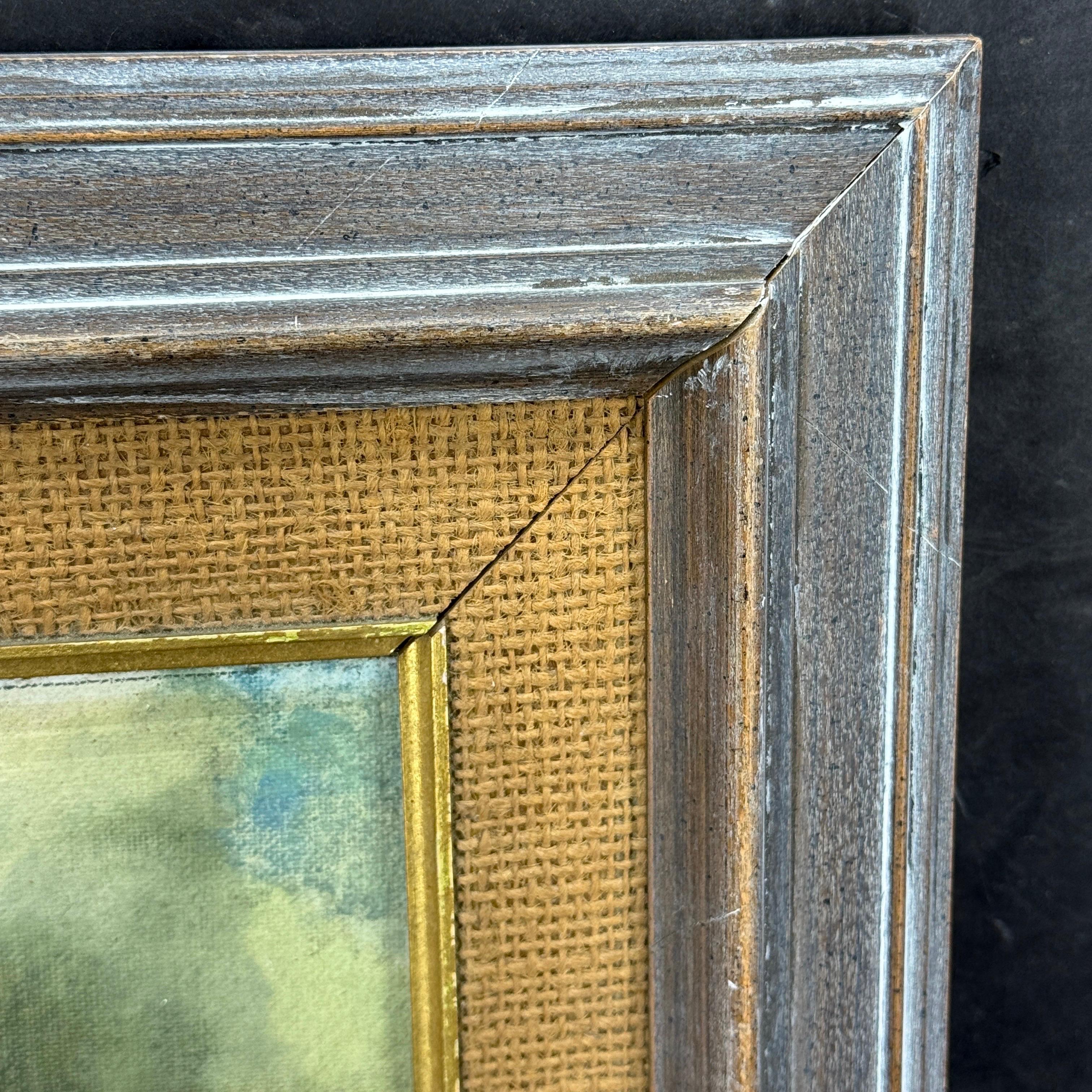 Pittura a olio su tavola europea d'epoca con barca a vela in acqua, firmata in vendita 5