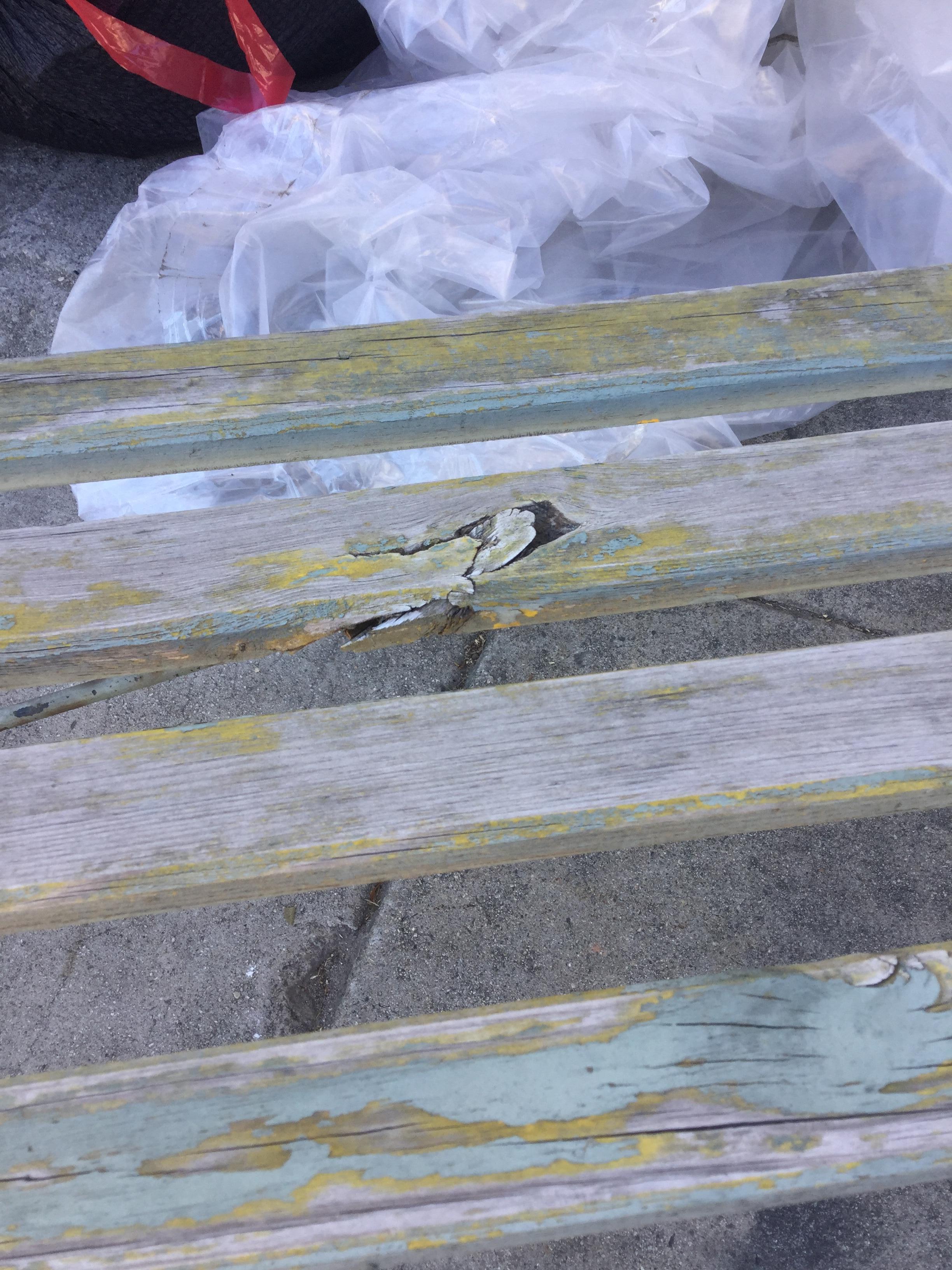 Vintage European Outdoor Bench In Good Condition In Los Angeles, CA