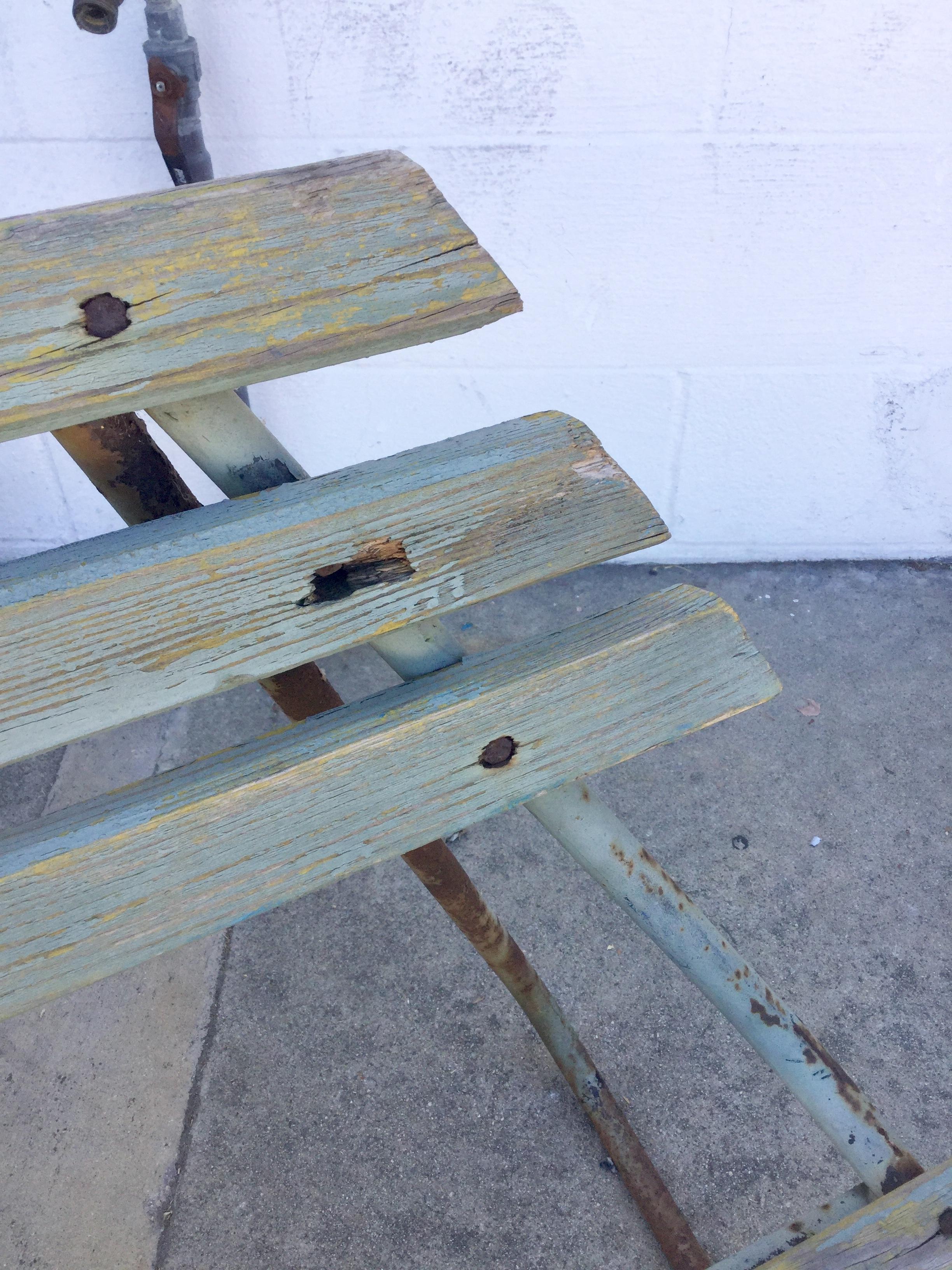 Metal Vintage European Outdoor Bench