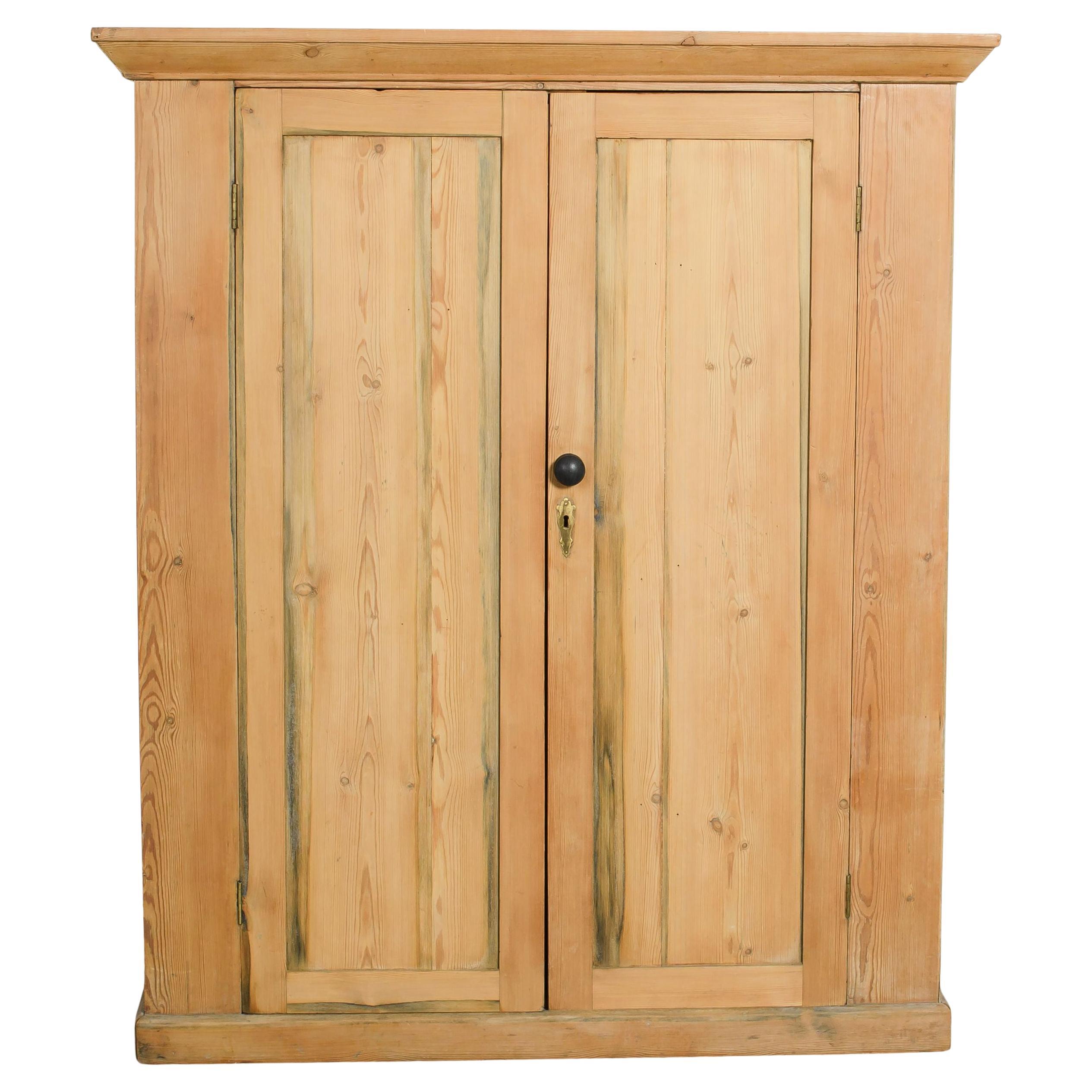 Vintage European Pine Armoire