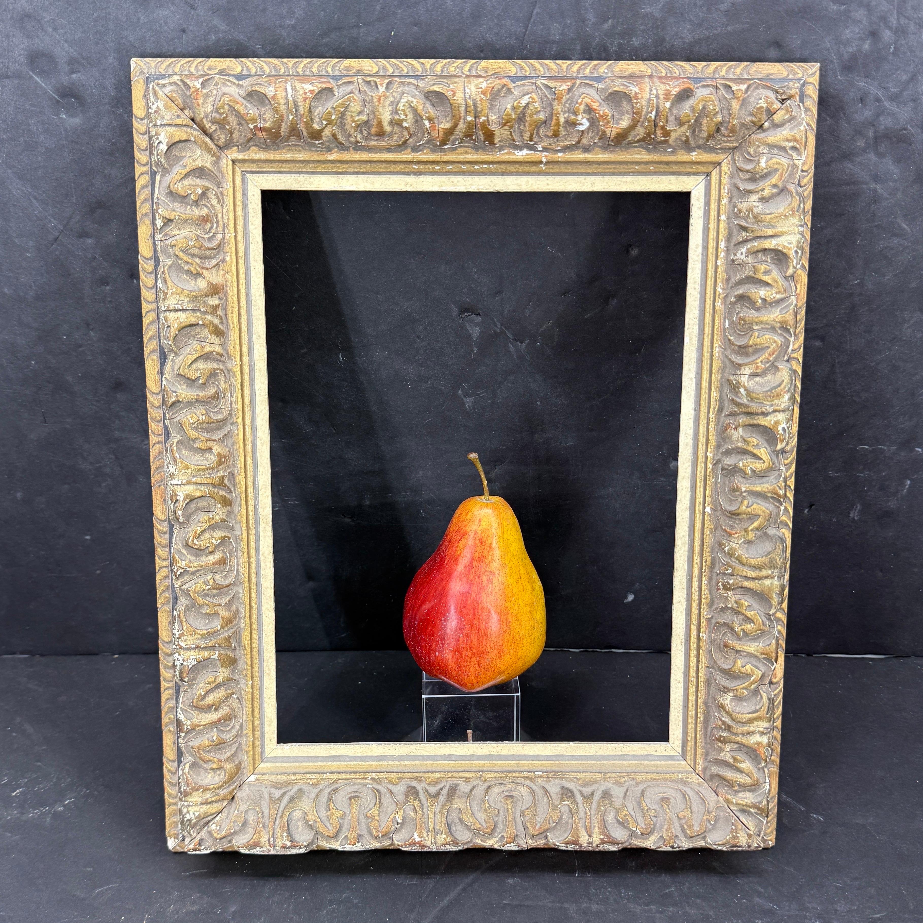 Vintage European Rectangular Wood Painted Gilt Art Frame im Angebot 8