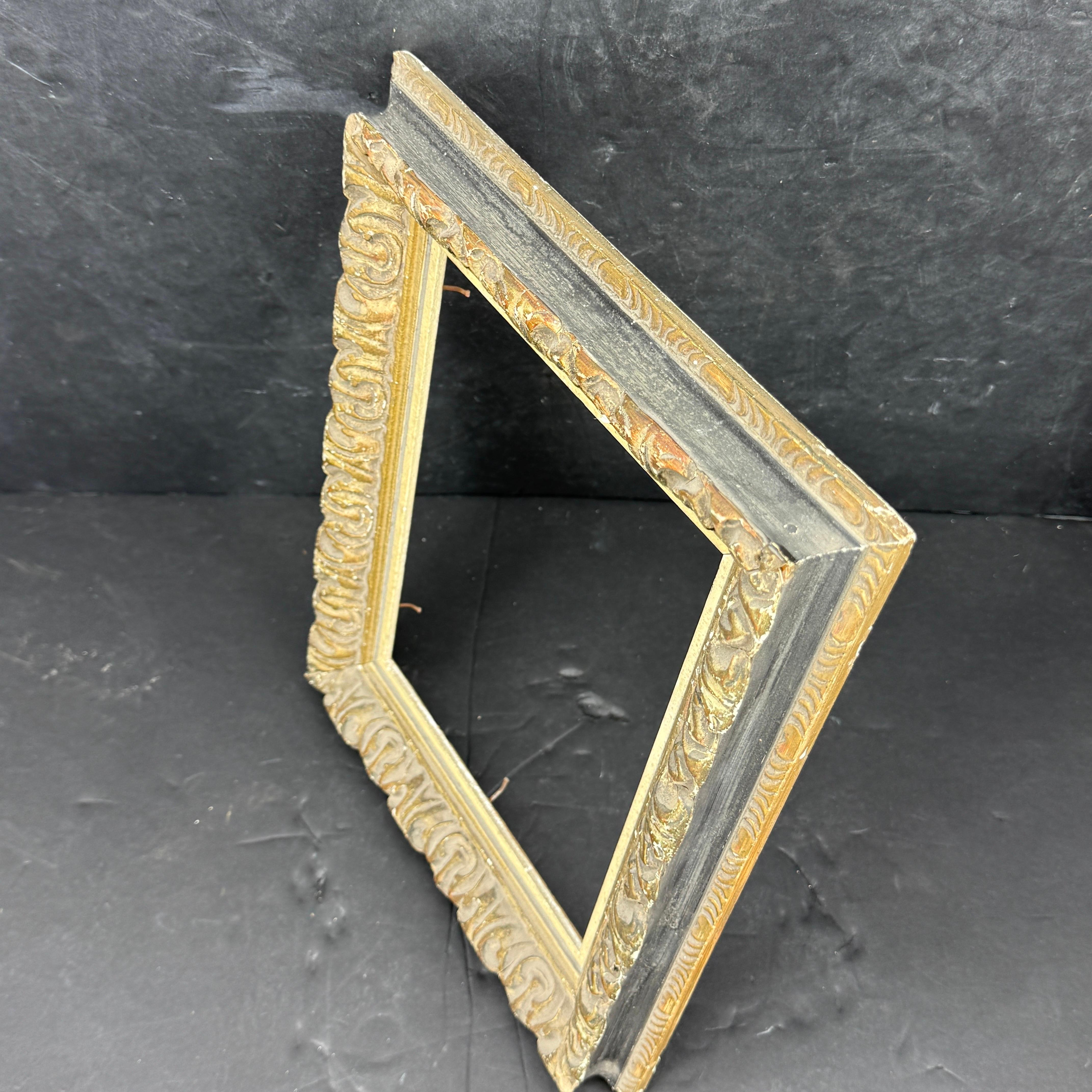 Vintage European Rectangular Wood Painted Gilt Art Frame (20. Jahrhundert) im Angebot