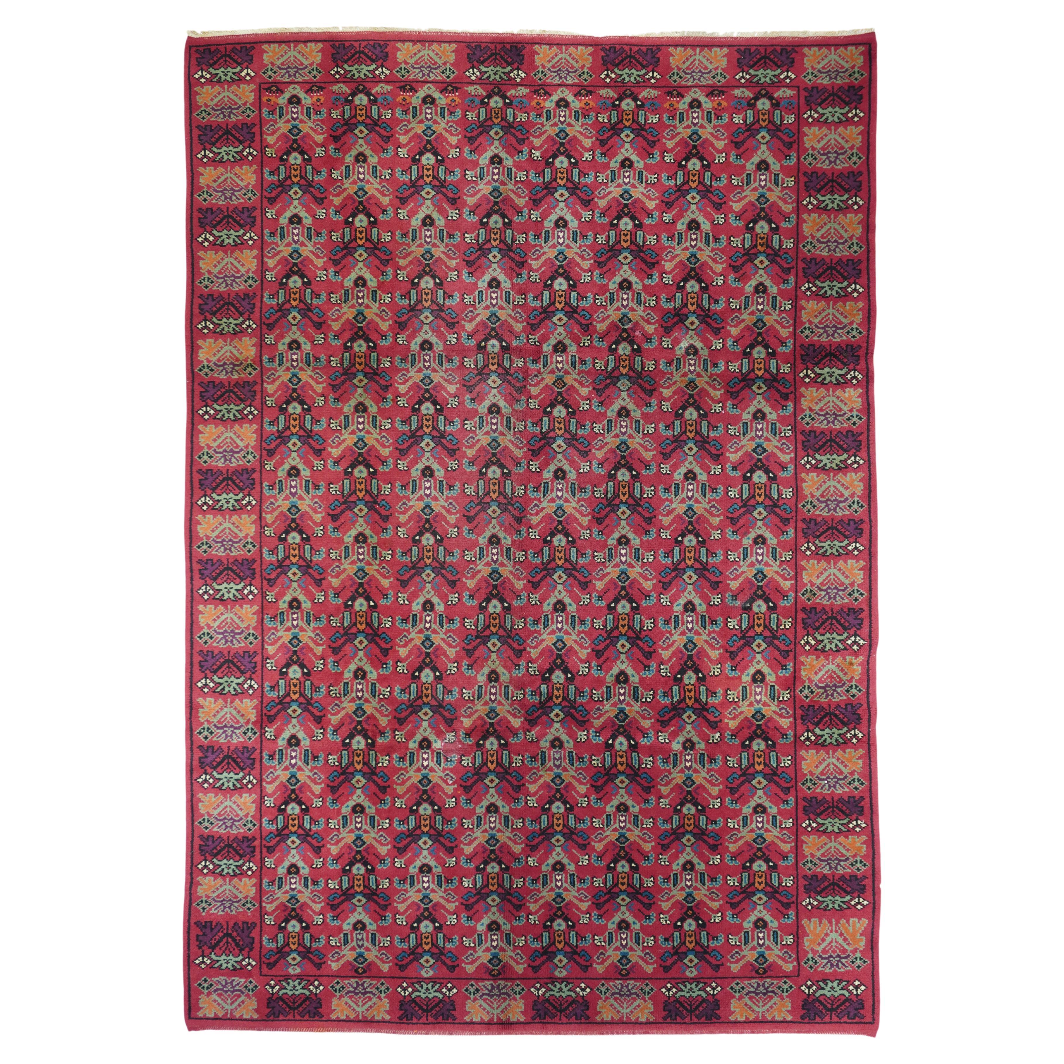 Tapis européen vintage 6'6'' x 9'8''