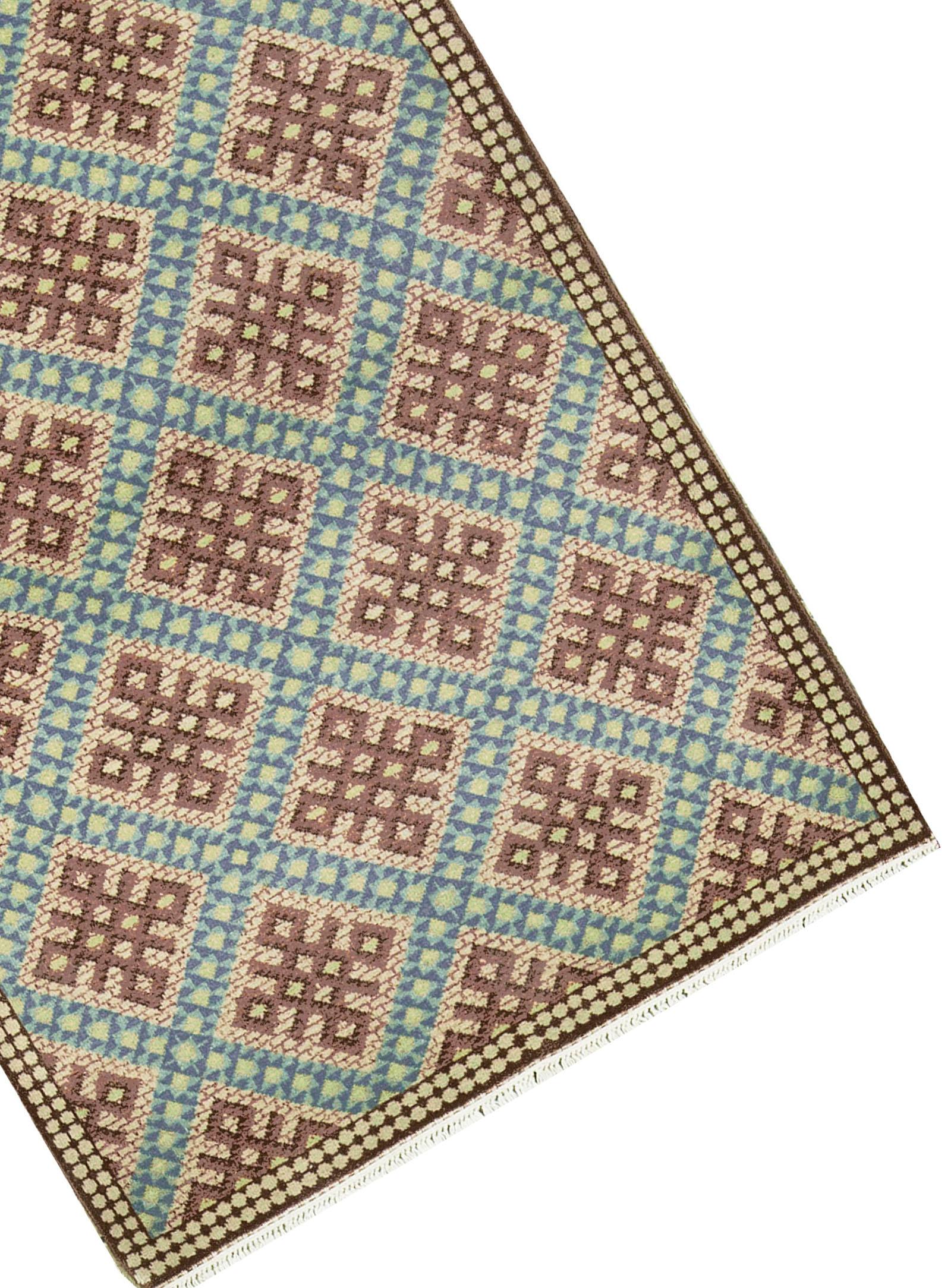 Hand-Knotted Vintage European Rug Carpet For Sale