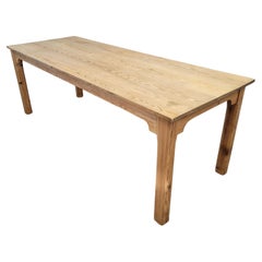 Vintage European Scrubbed Pine Rustic Farmhouse Table