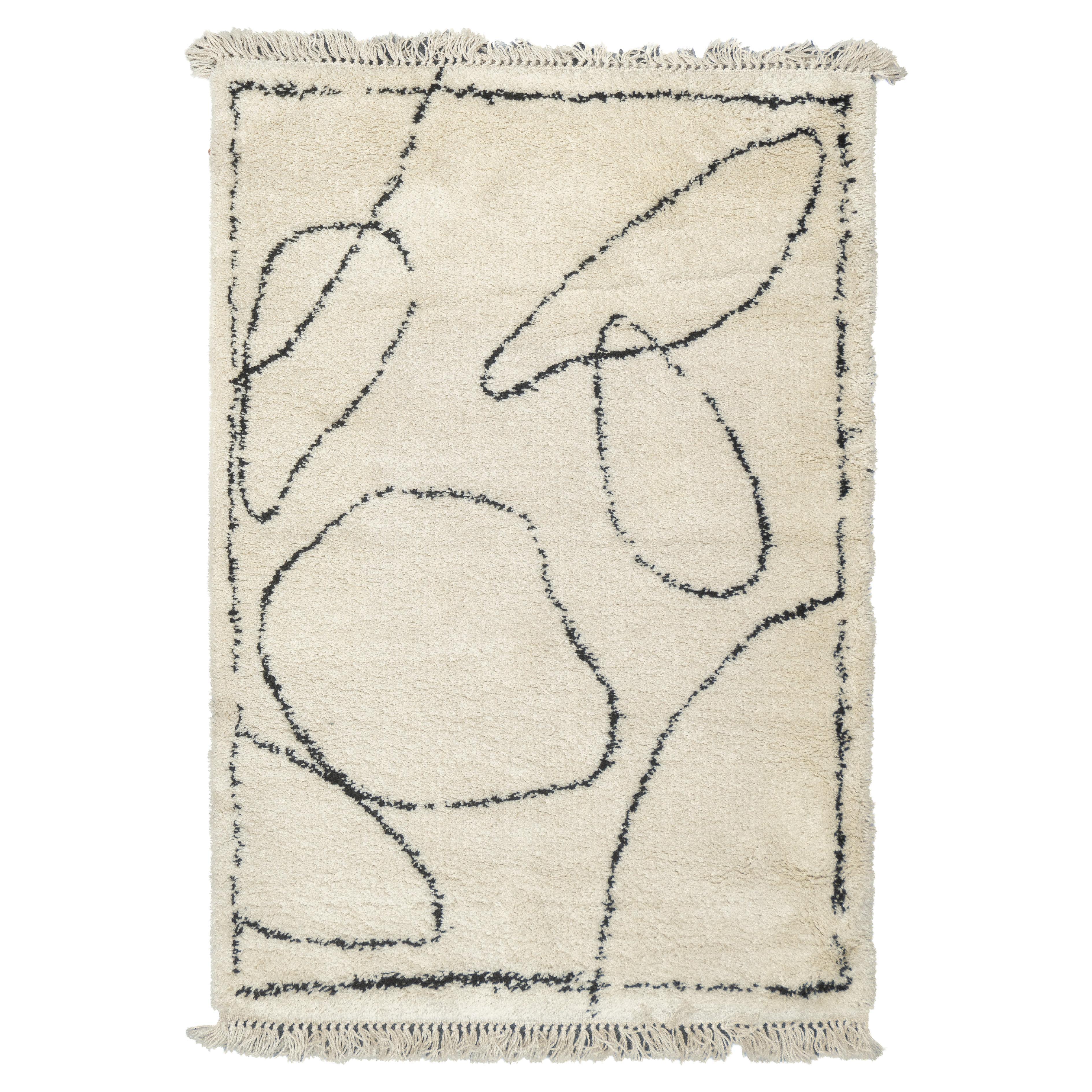 Tapis européen vintage 4'0" x 5'9'' en vente